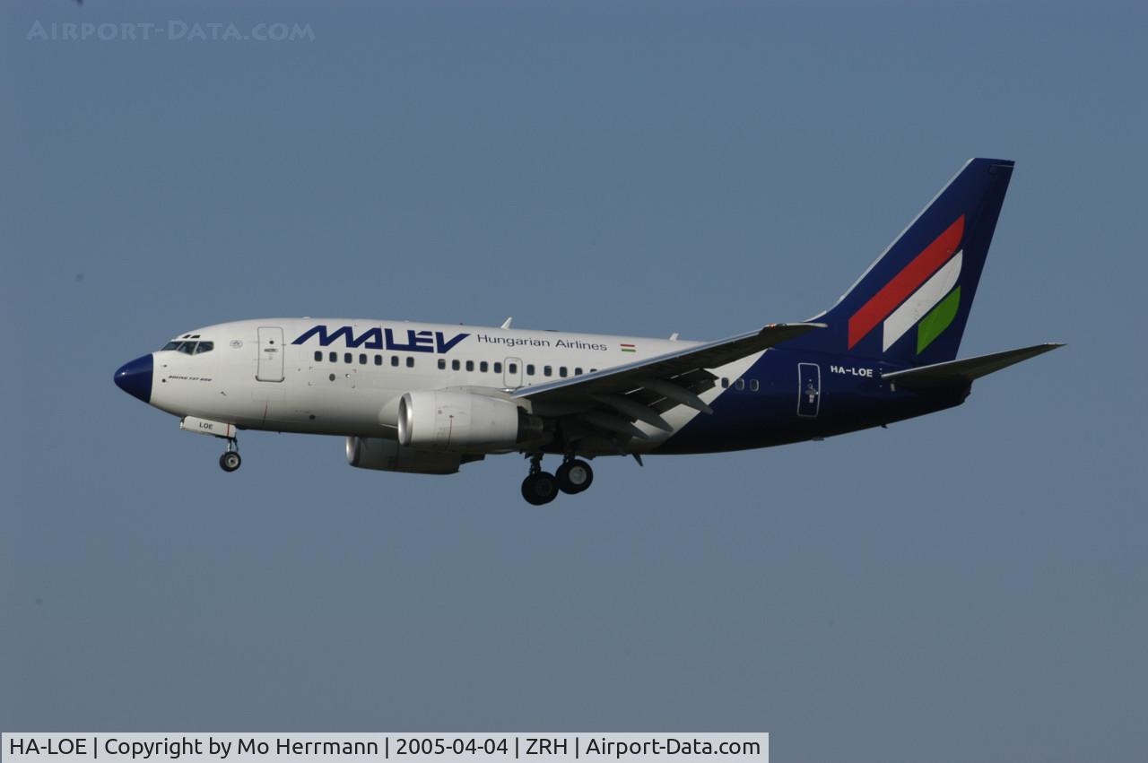 HA-LOE, 2003 Boeing 737-6Q8 C/N 28260, Malev Hungarian Airlines Boeing 737-600 in Zurich