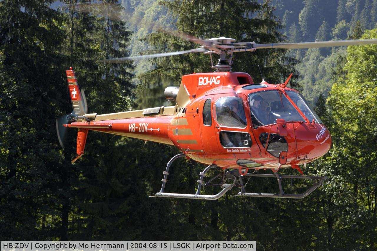HB-ZDV, 2002 Eurocopter AS-350B-3 Ecureuil Ecureuil C/N 3531, BOHAG Helicopter Bell at Gsteigwiler/Switzerland