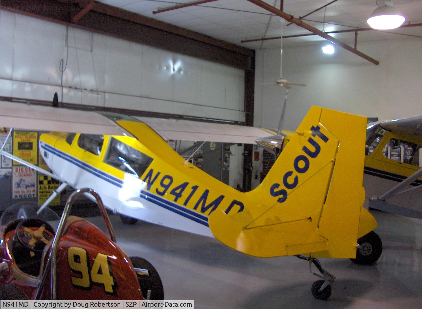 N941MD, 1996 American Champion 8GCBC Scout C/N 375-96, 1996 American Champion Aircraft 8GCBC SCOUT Lycoming O-360-C2E 180 Hp In Mike Dewey's Aviation Museum Hanger