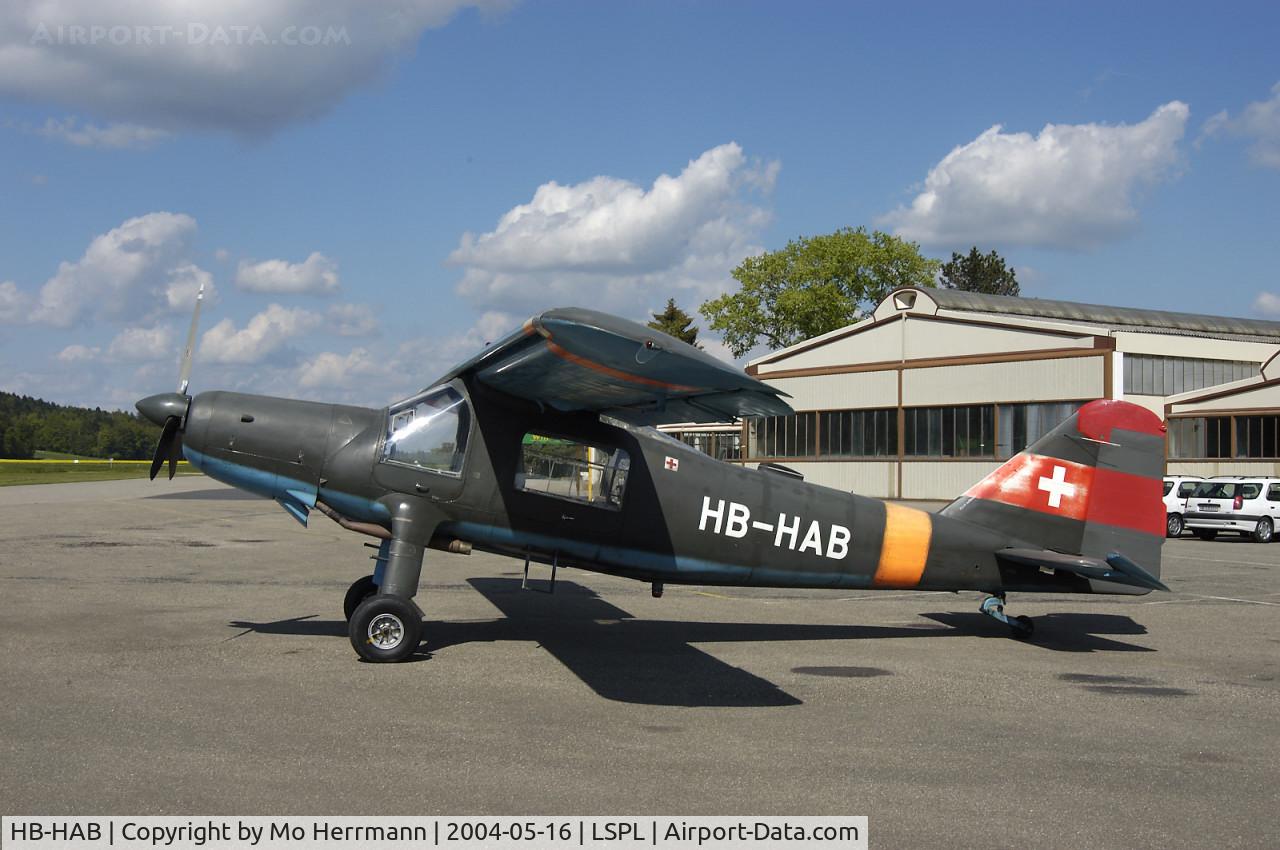 HB-HAB, 1958 Dornier Do-27H-2 C/N 2012, private Oldtimer airplane at Langenthal Bleienbach airfield, Switzerland