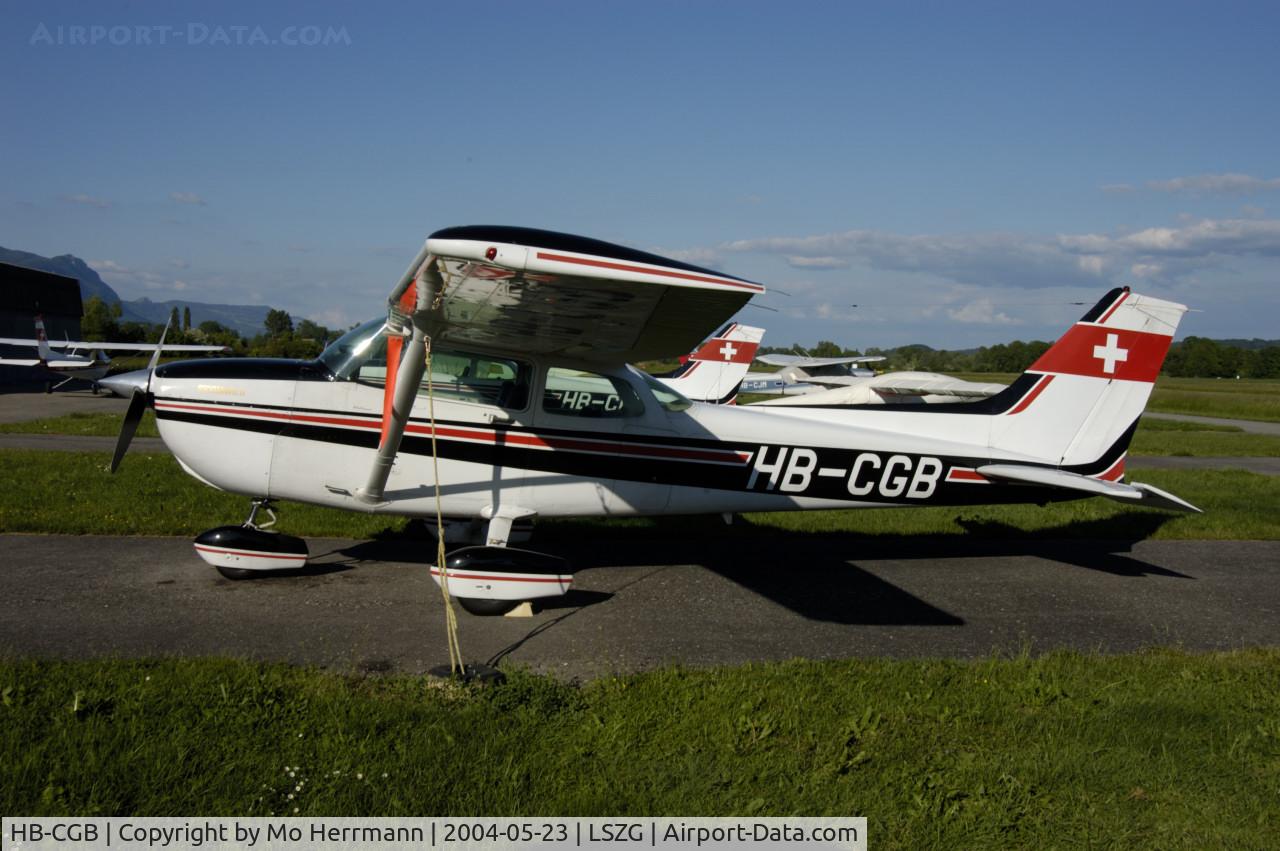 HB-CGB, 1982 Reims F172P Skyhawk II C/N F17202137, private airplane at Grenchen, Switzerland