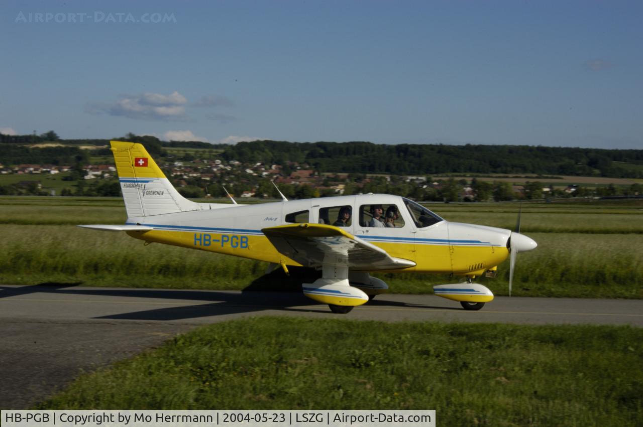 HB-PGB, 1981 Piper PA-28-181 Archer II C/N 28-8190142, at Grenchen, Switzerland