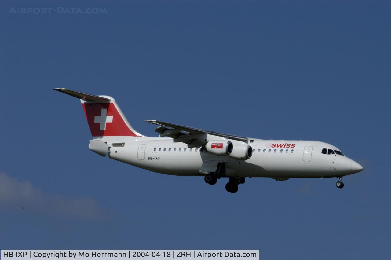 HB-IXP, 1996 British Aerospace Avro 146-RJ100 C/N E3283, Swiss RJ100 at Zurich