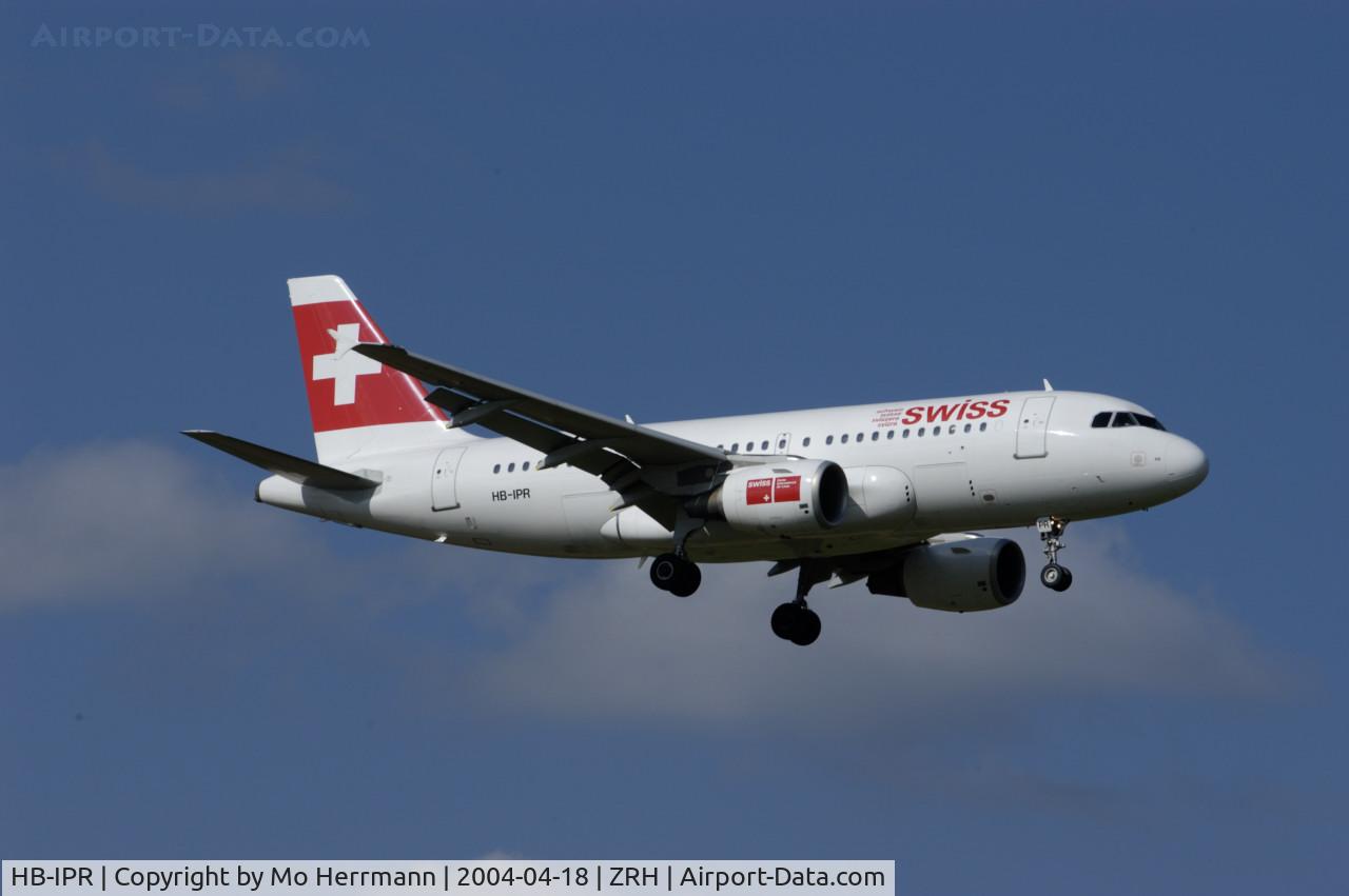 HB-IPR, 1999 Airbus A319-112 C/N 1018, Swiss A319 at Zurich
