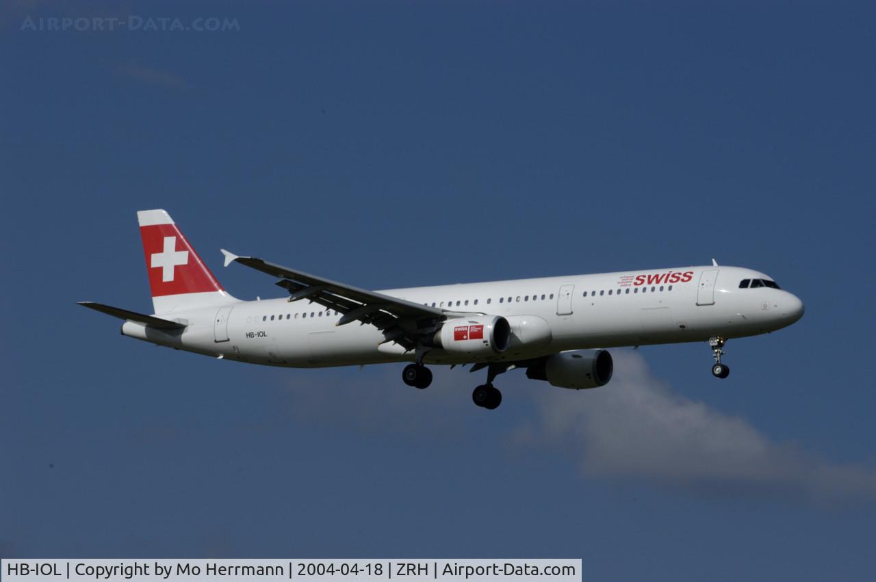 HB-IOL, 1999 Airbus A321-111 C/N 1144, Swiss A321 at Zurich