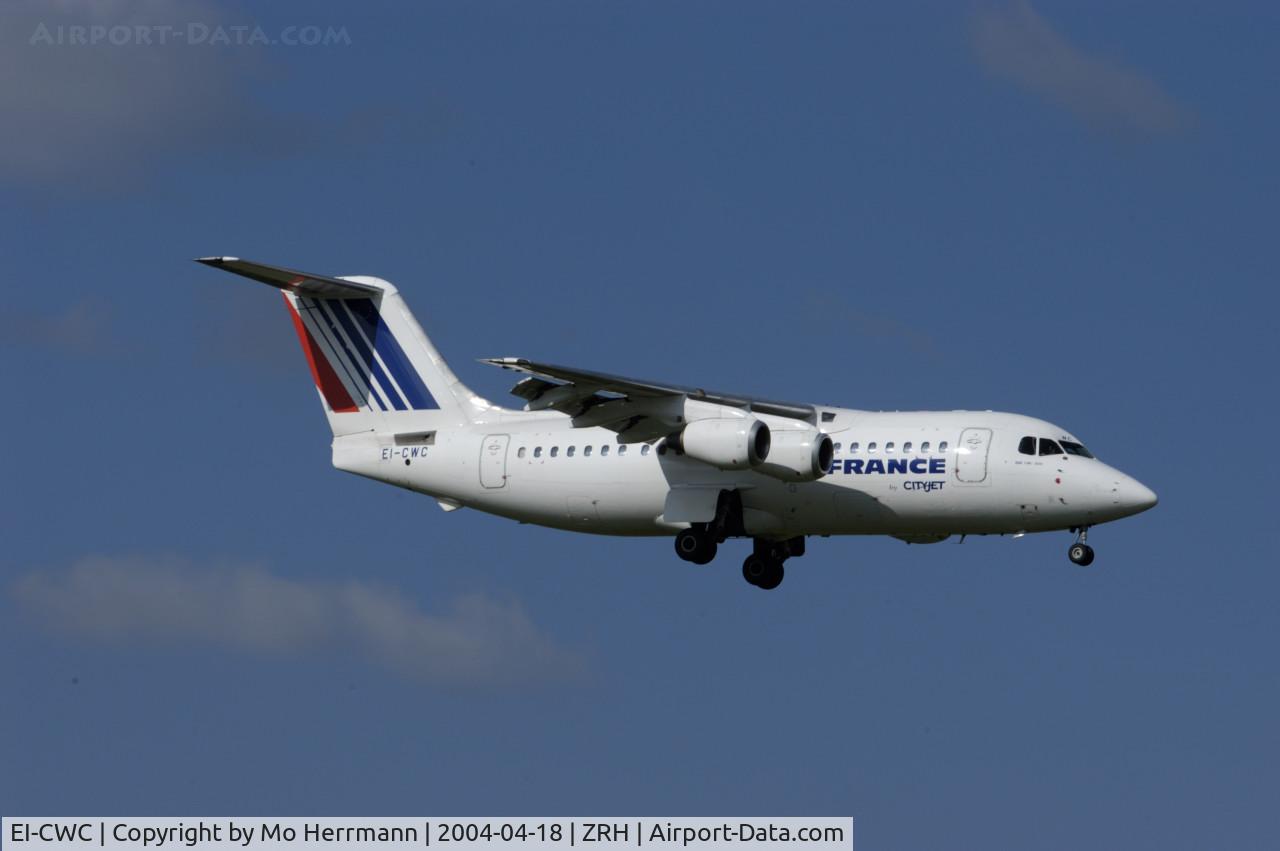EI-CWC, 1986 British Aerospace BAe.146-200 C/N E2053, Air France BAe146 at Zurich