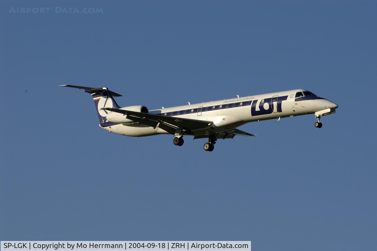 SP-LGK, 2000 Embraer ERJ-145MP (EMB-145MP) C/N 145339, LOT Polish Airlines Embraer 145 at Zurich