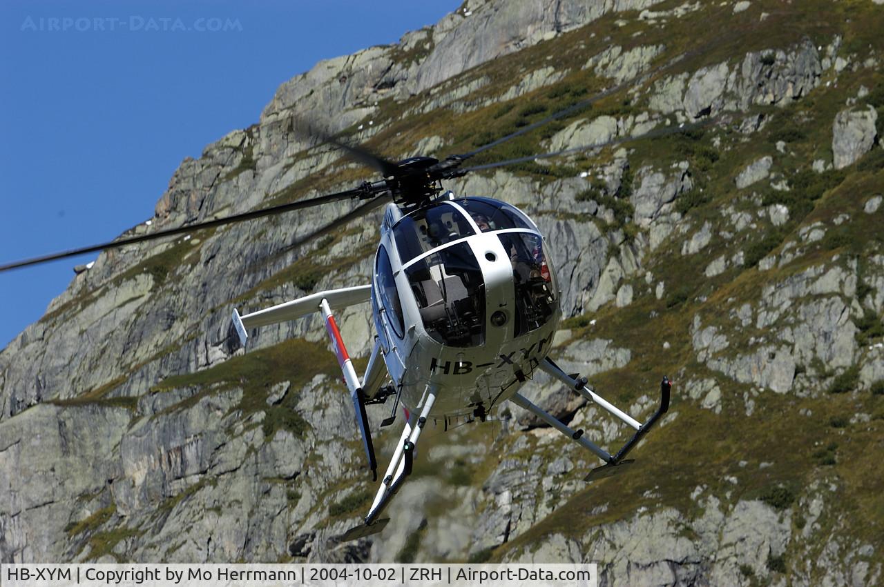 HB-XYM, 1991 McDonnell Douglas 369E C/N 0461E, helicopter at Steingletscher Alpine Heliport, Switzerland