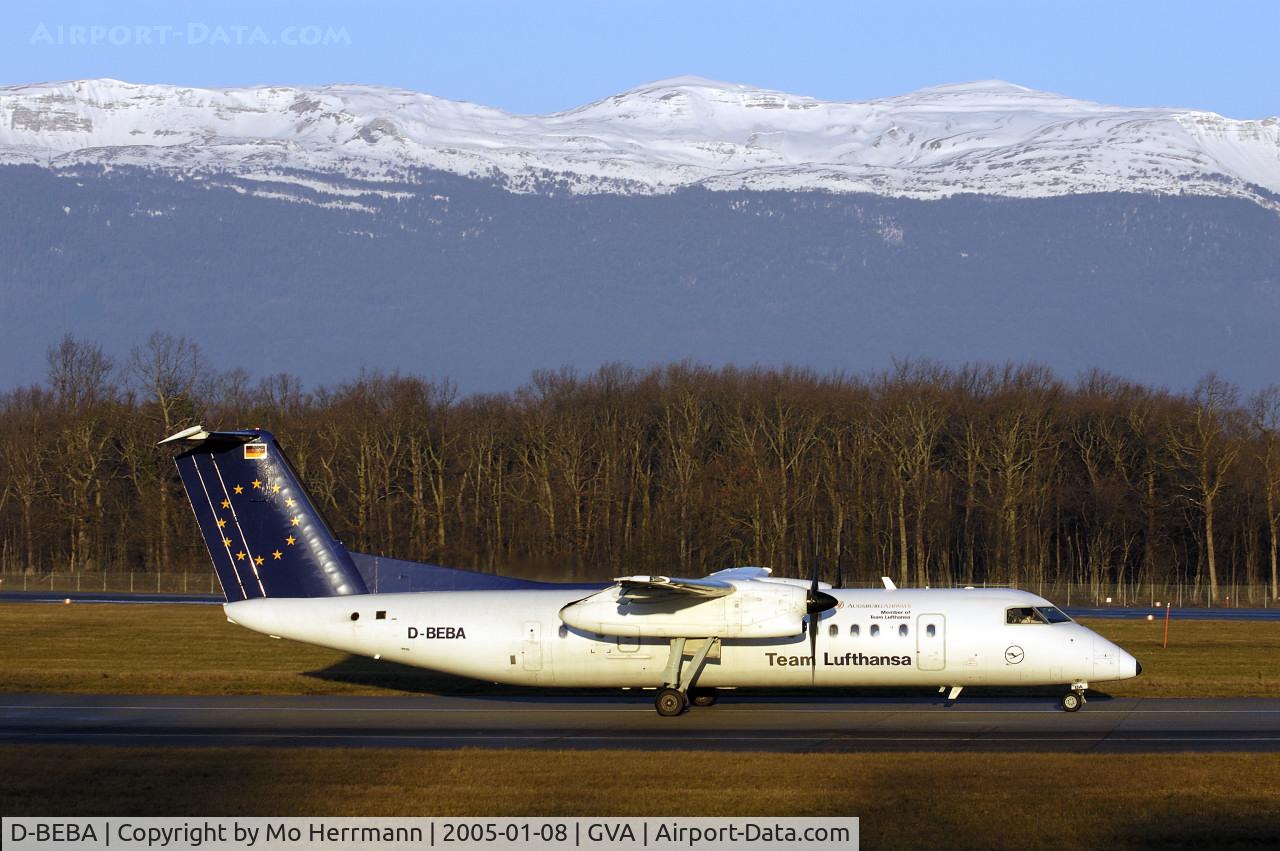 D-BEBA, 2000 De Havilland Canada DHC-8-311 Dash 8 C/N 545, Augsburg Airways at Geneva