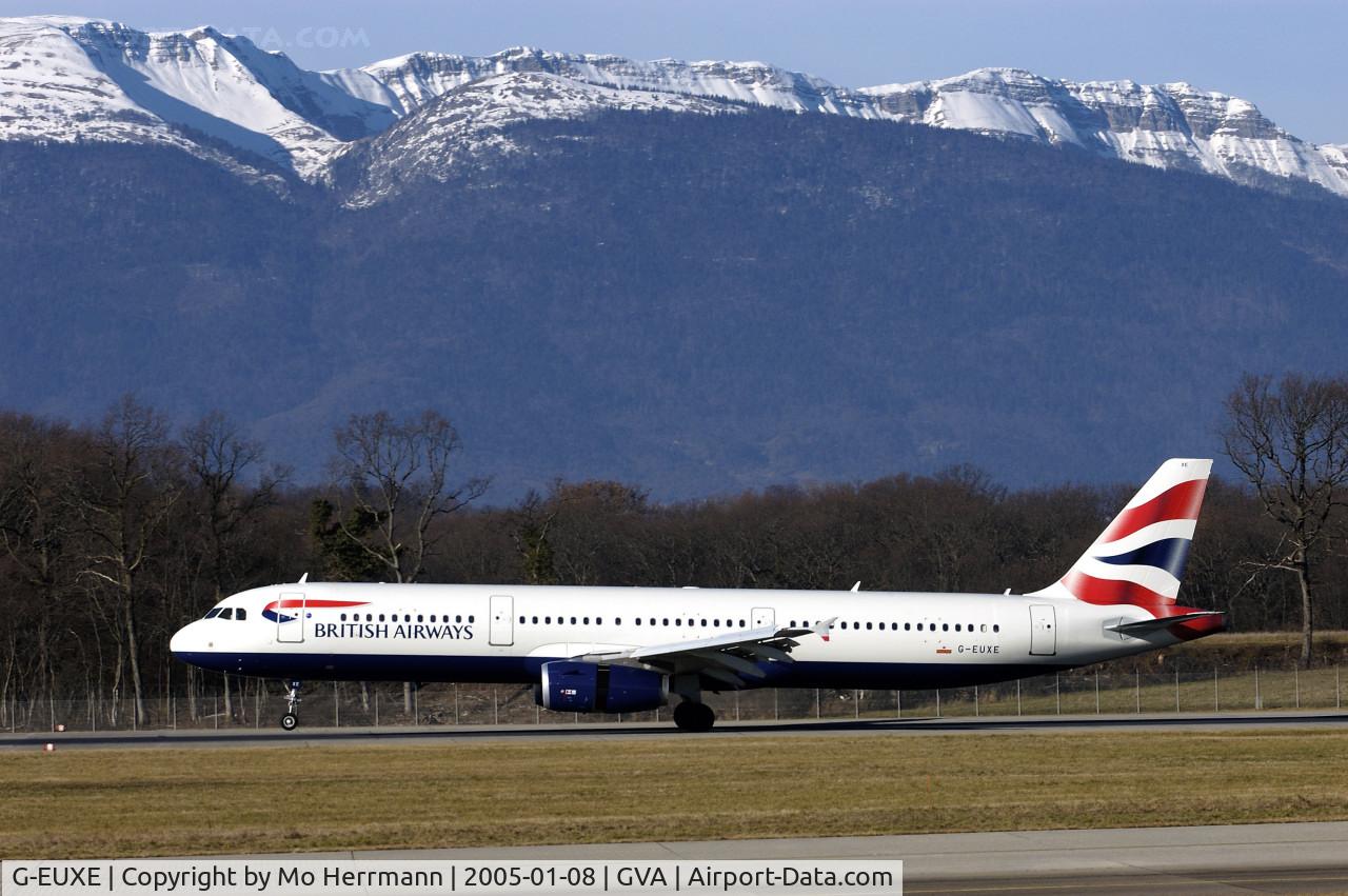 G-EUXE, 2004 Airbus A321-231 C/N 2323, British Airways A321 at Geneva