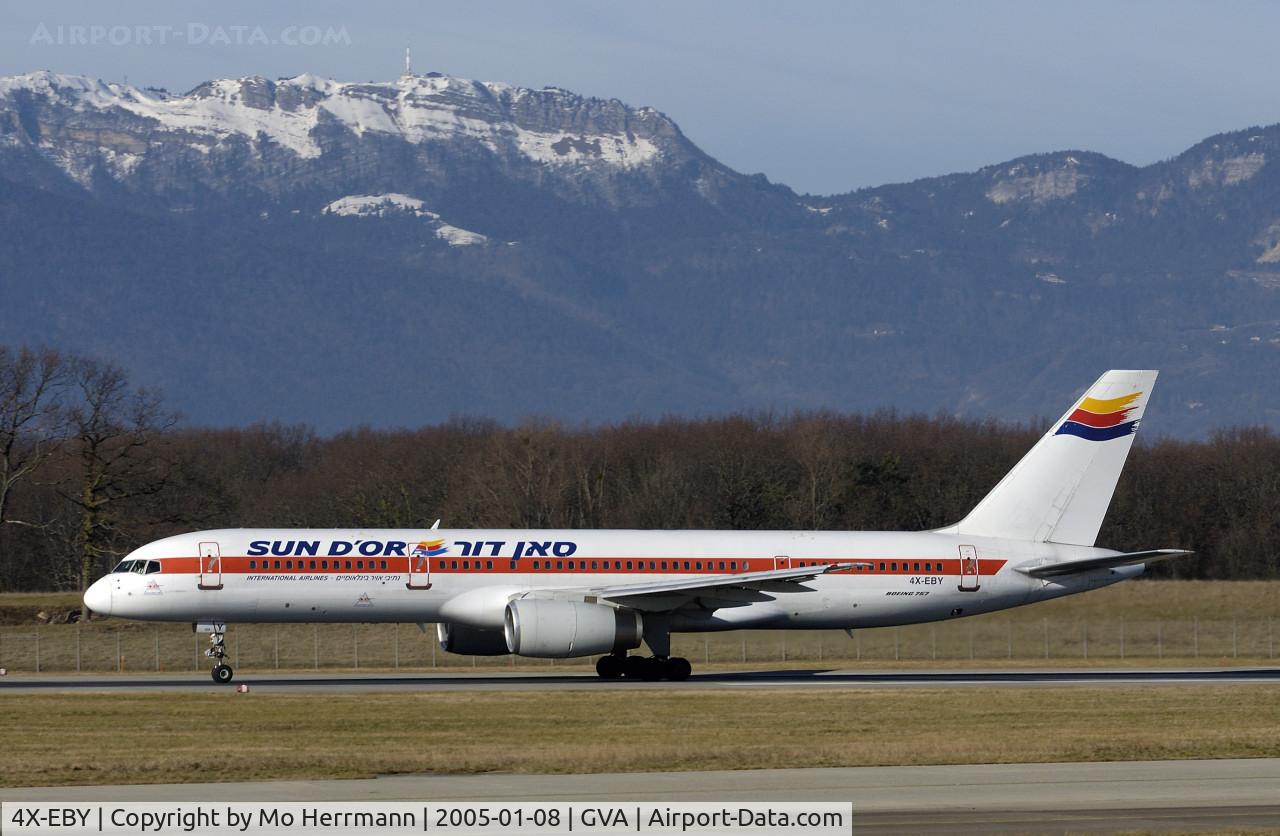 4X-EBY, 1988 Boeing 757-27B C/N 24137, Sun d'Or Boeing 757-200 at Geneva