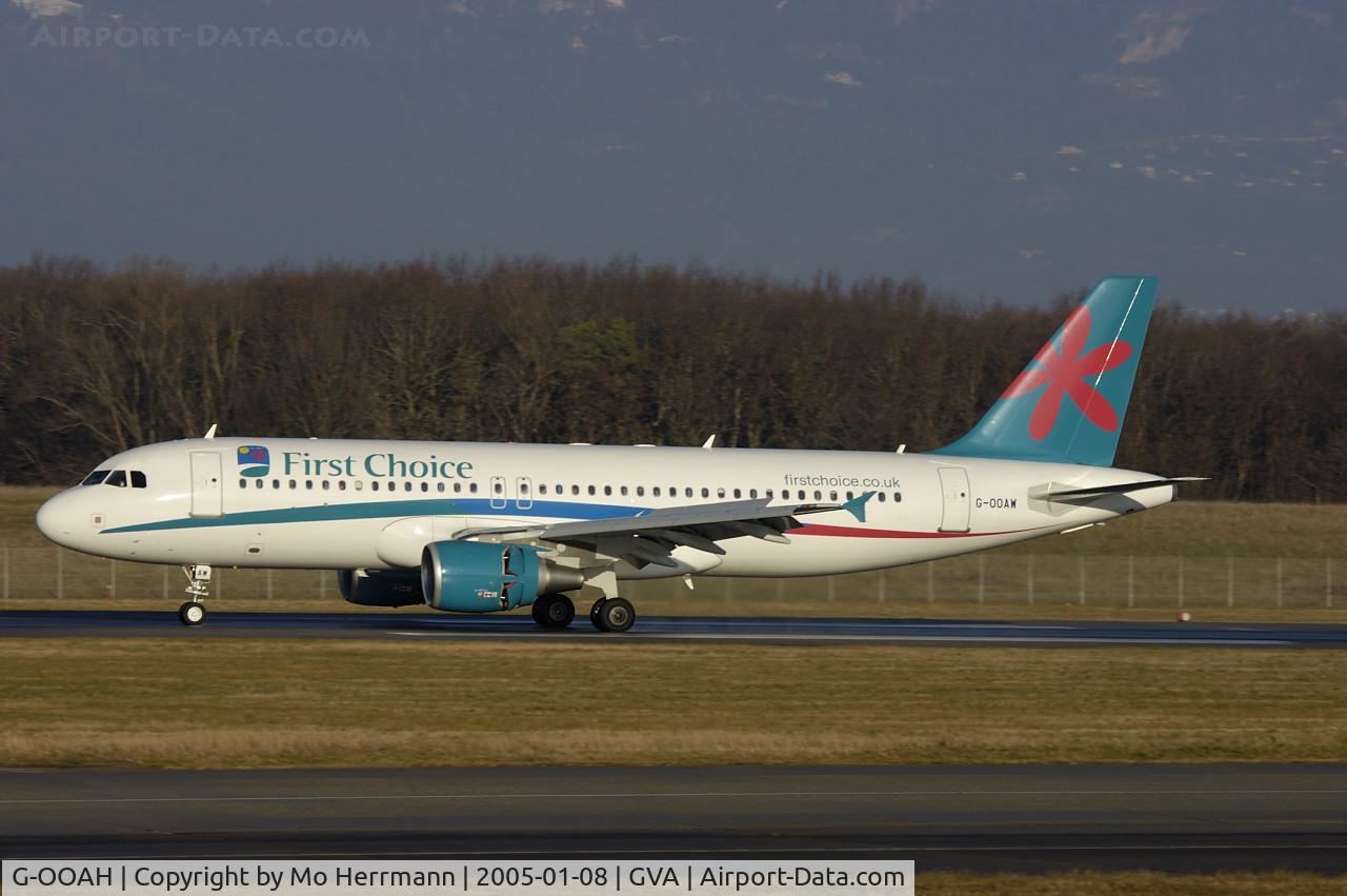 G-OOAH, 1998 Airbus A321-211 C/N 781, First Choice Airbus A321 at Geneva