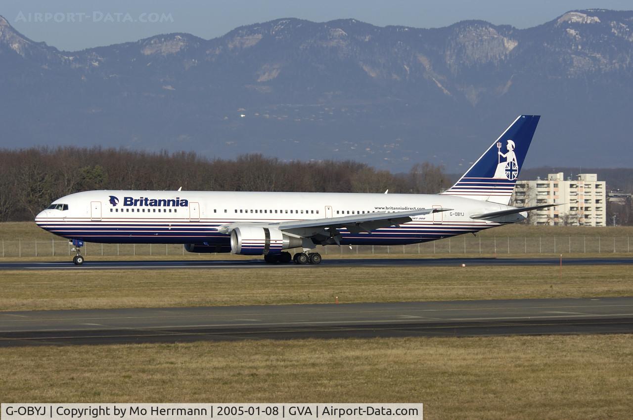 G-OBYJ, 2000 Boeing 767-304 C/N 29384, Britannia at Geneva