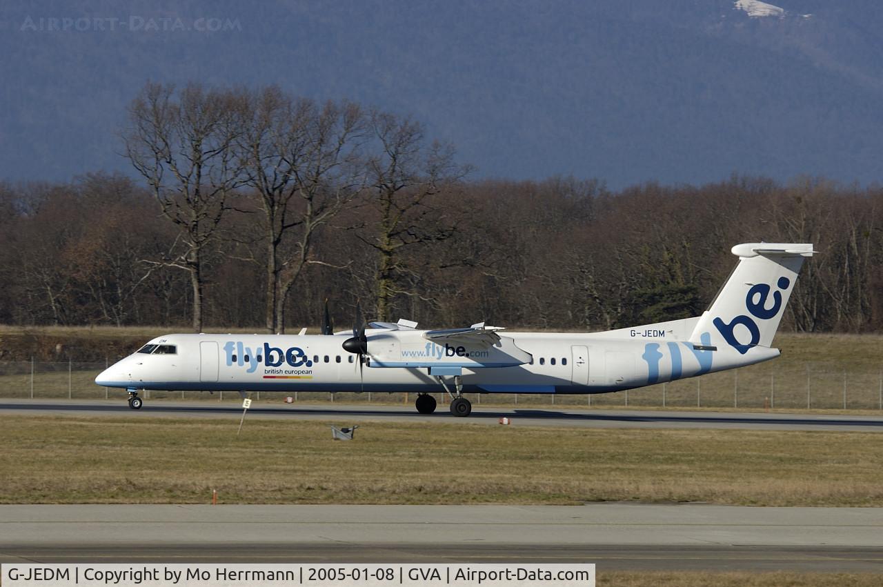 G-JEDM, 2003 De Havilland Canada DHC-8-402Q Dash 8 C/N 4077, FlyBE DHC-8-400 at Geneva