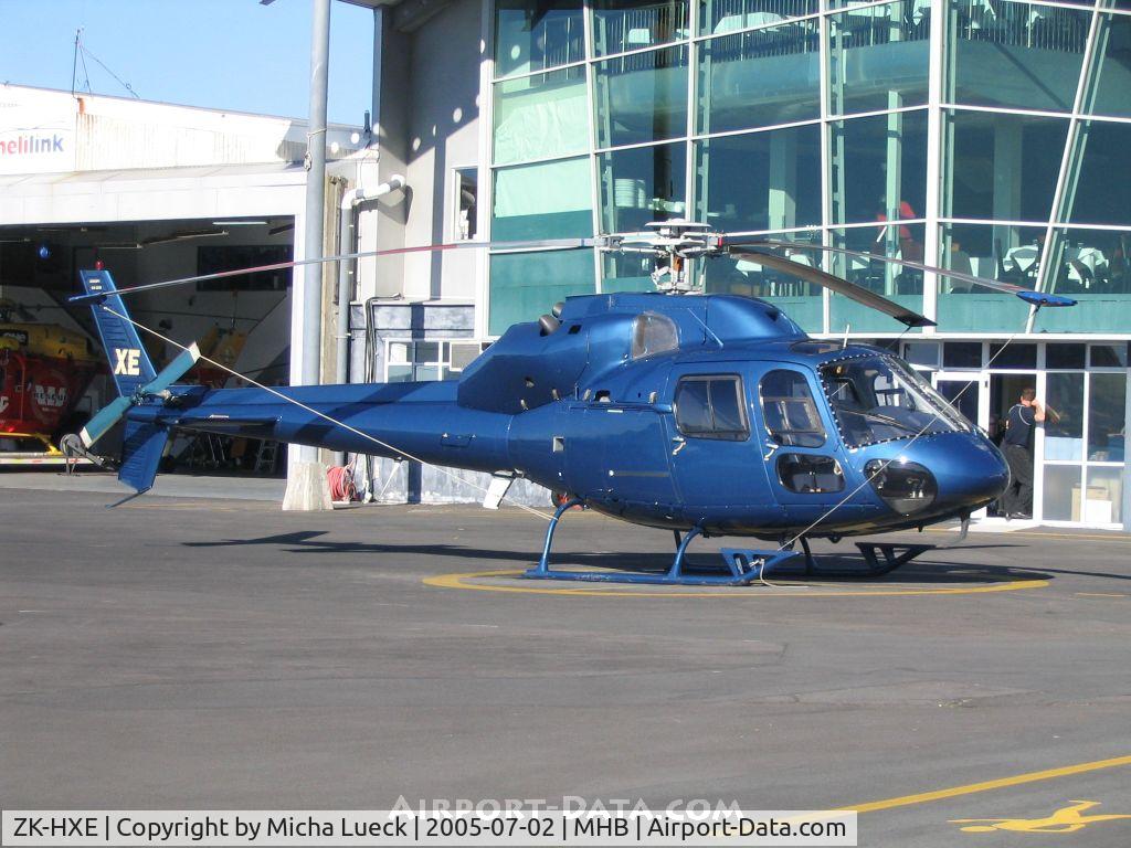 ZK-HXE, Aerospatiale AS-355F-1 Ecureuil 2 C/N 5219, At Mechanics Bay Heliport