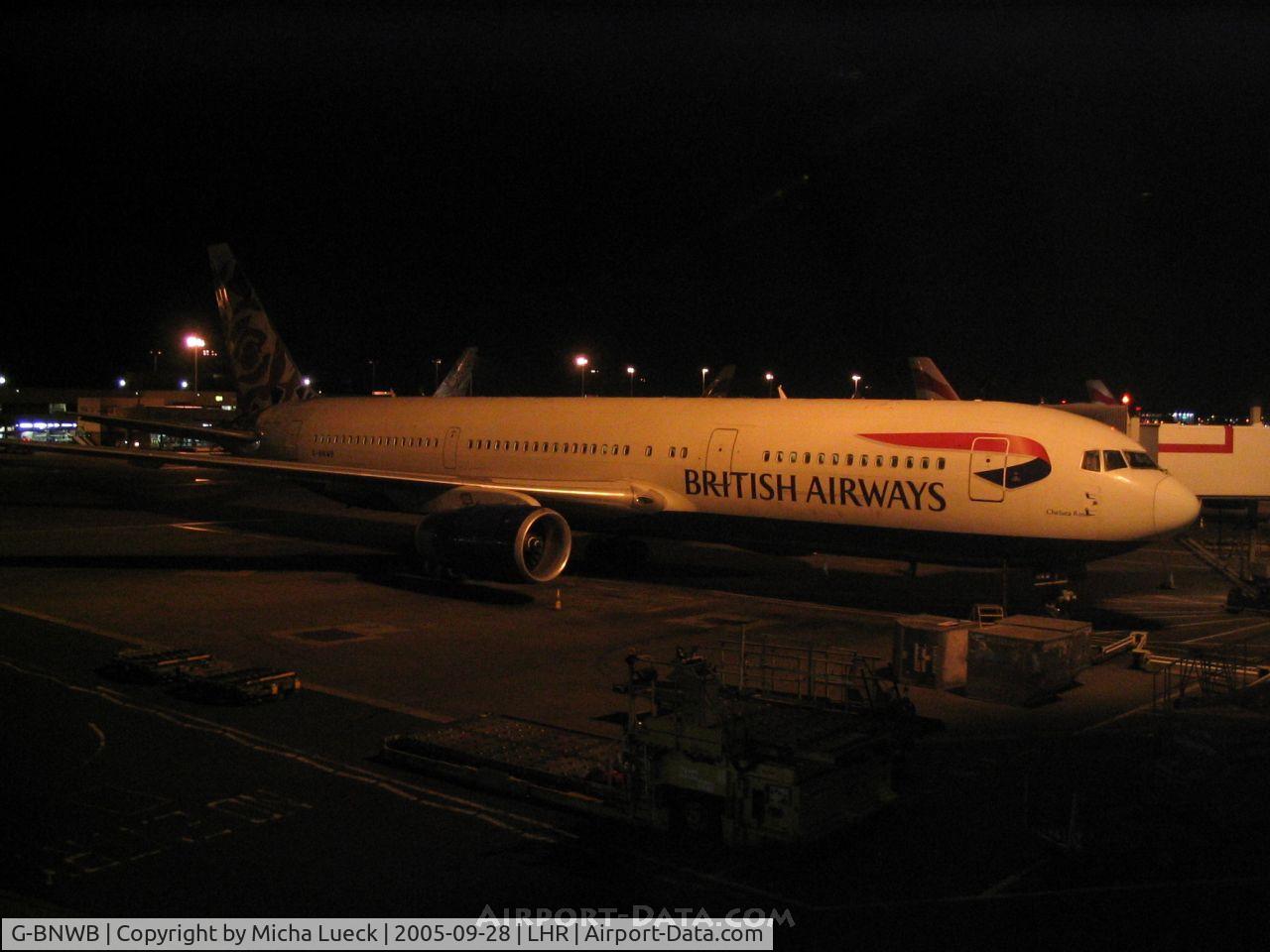G-BNWB, 1989 Boeing 767-336 C/N 24334, Early morning in LHR