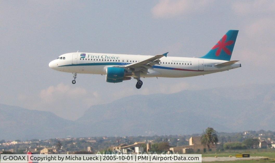 G-OOAX, 2004 Airbus A320-214 C/N 2180, On Finals to Palma de Mallorca