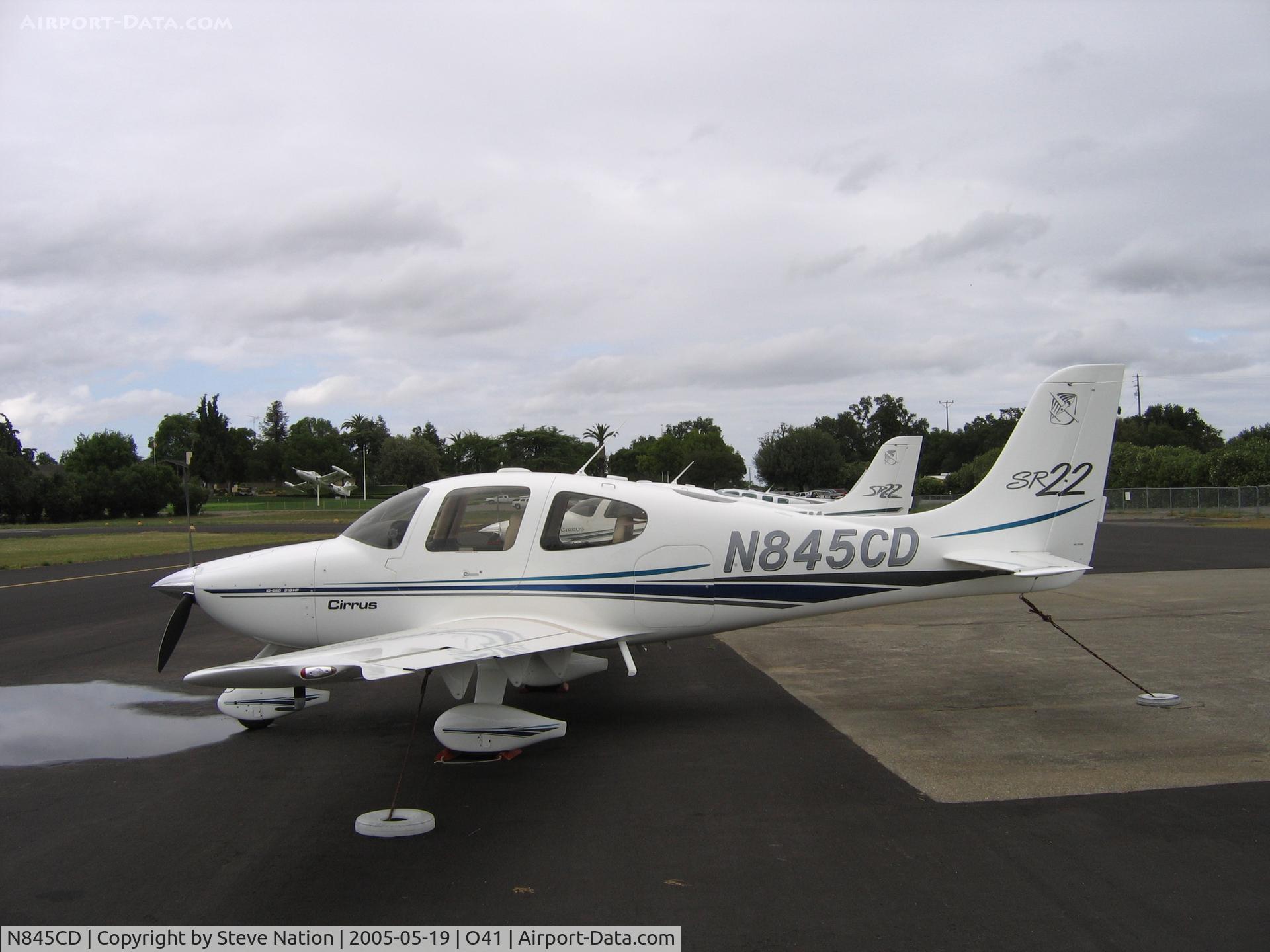 N845CD, 2002 Cirrus SR22 C/N 0194, 2002 Cirrus Design SR22 on cloudy day at Woodland, CA