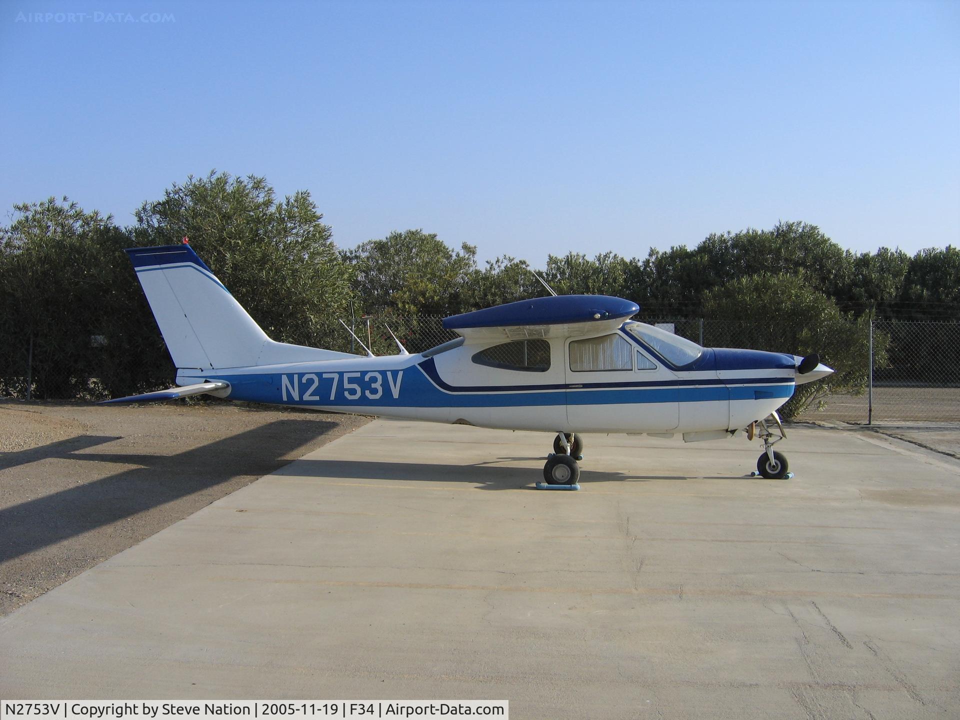 N2753V, 1975 Cessna 177RG Cardinal C/N 177RG0681, 1975 Cessna 177RG at Firebaugh, CA