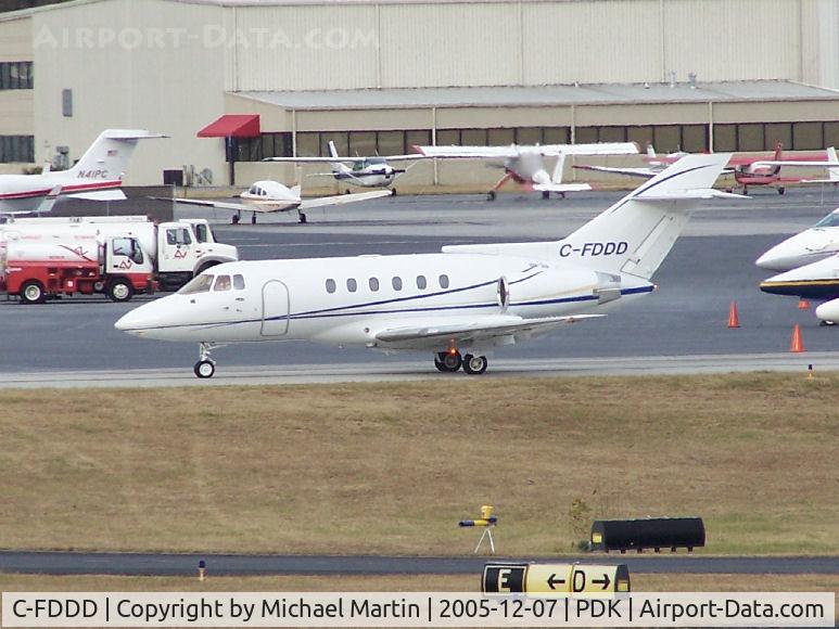 C-FDDD, 1985 British Aerospace BAe.125 Series 800A C/N 258038, Arriving PDK on 2R