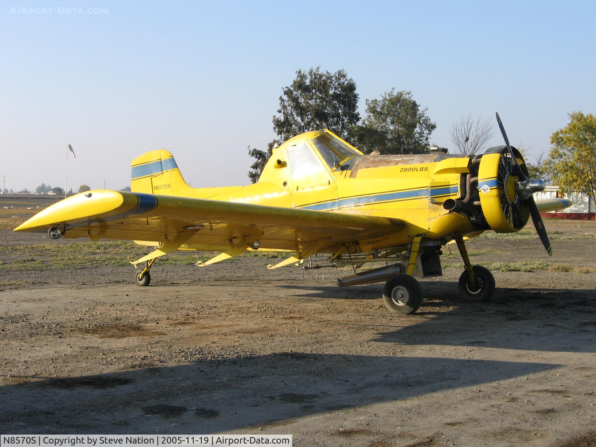 N8570S, 1978 Air Tractor Inc AT-301 C/N 301-0150, Spain Air 1978 Air Tractor AT-301 rigged for dusting near South Dos Palos, CA (Fleet #2)
