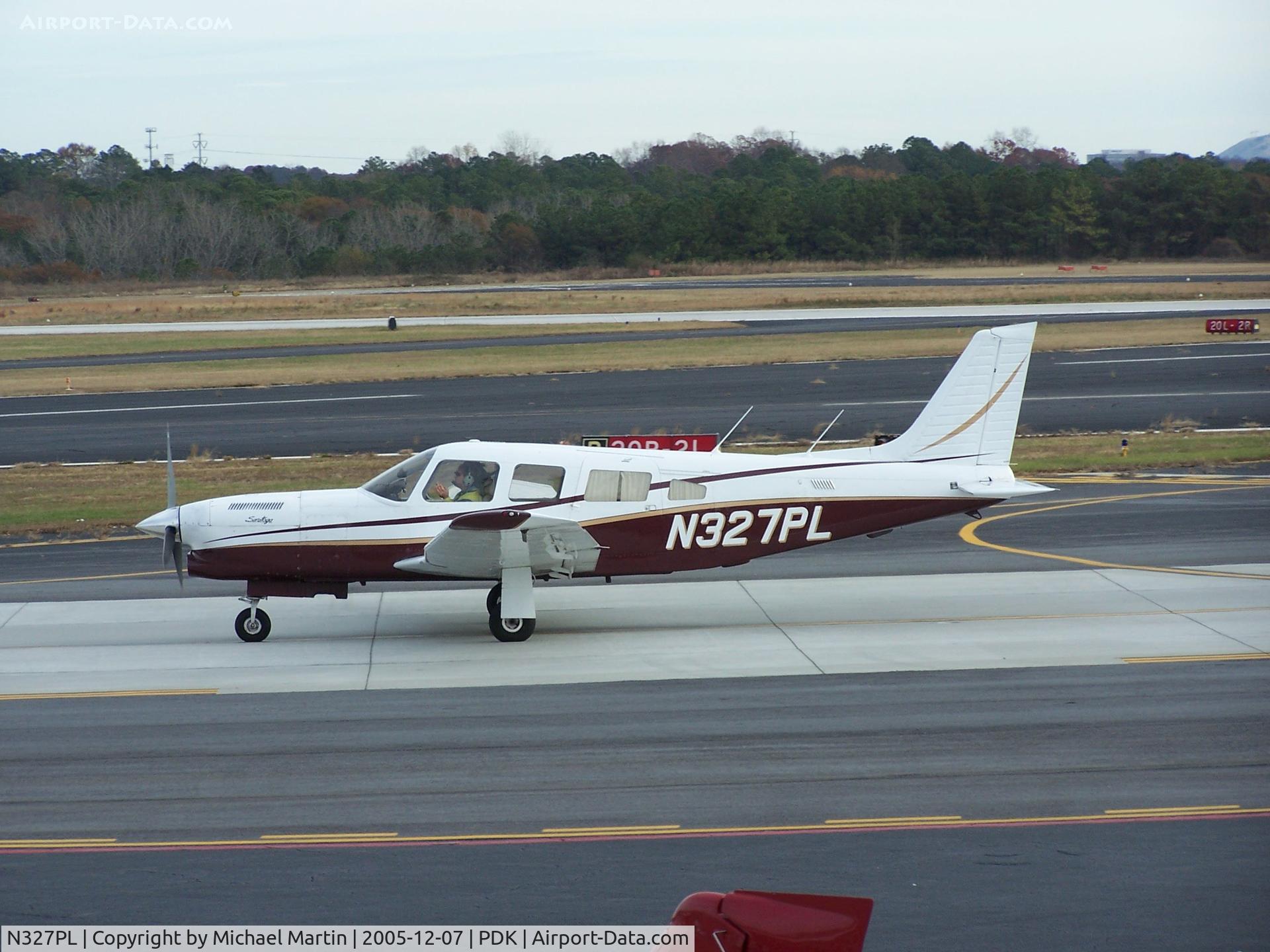 N327PL, 1981 Piper PA-32R-301 C/N 32R-8229011, . . . . . Returning from the runway!