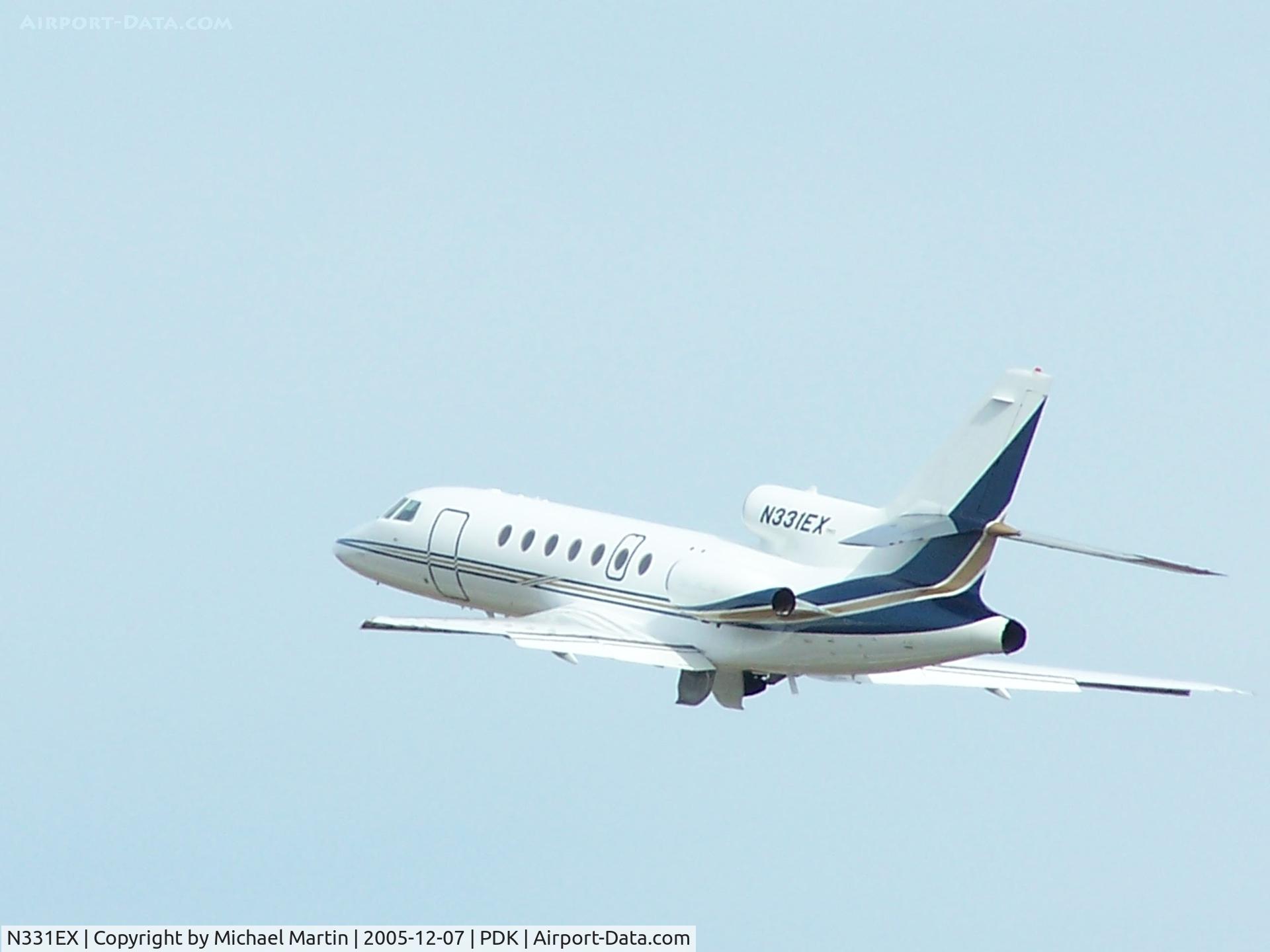 N331EX, 2003 Dassault Falcon 50 C/N 331, Gear up after take off from 2R