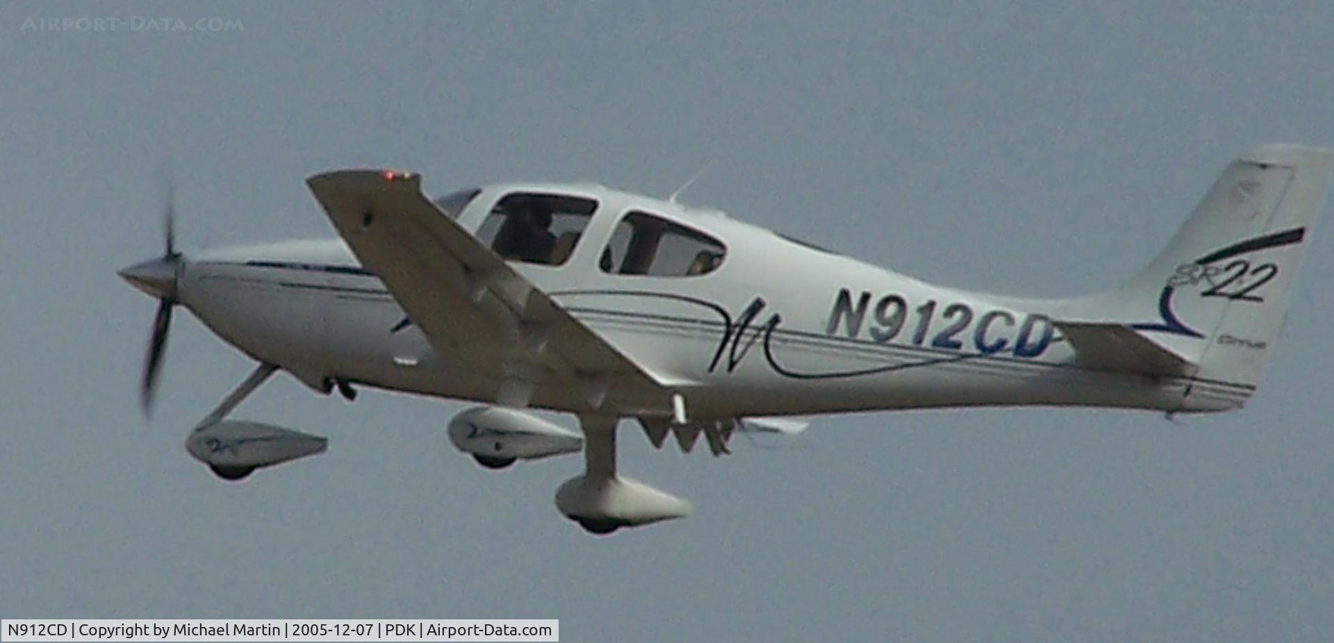 N912CD, 2002 Cirrus SR22 C/N 0250, CD in flight from PDK