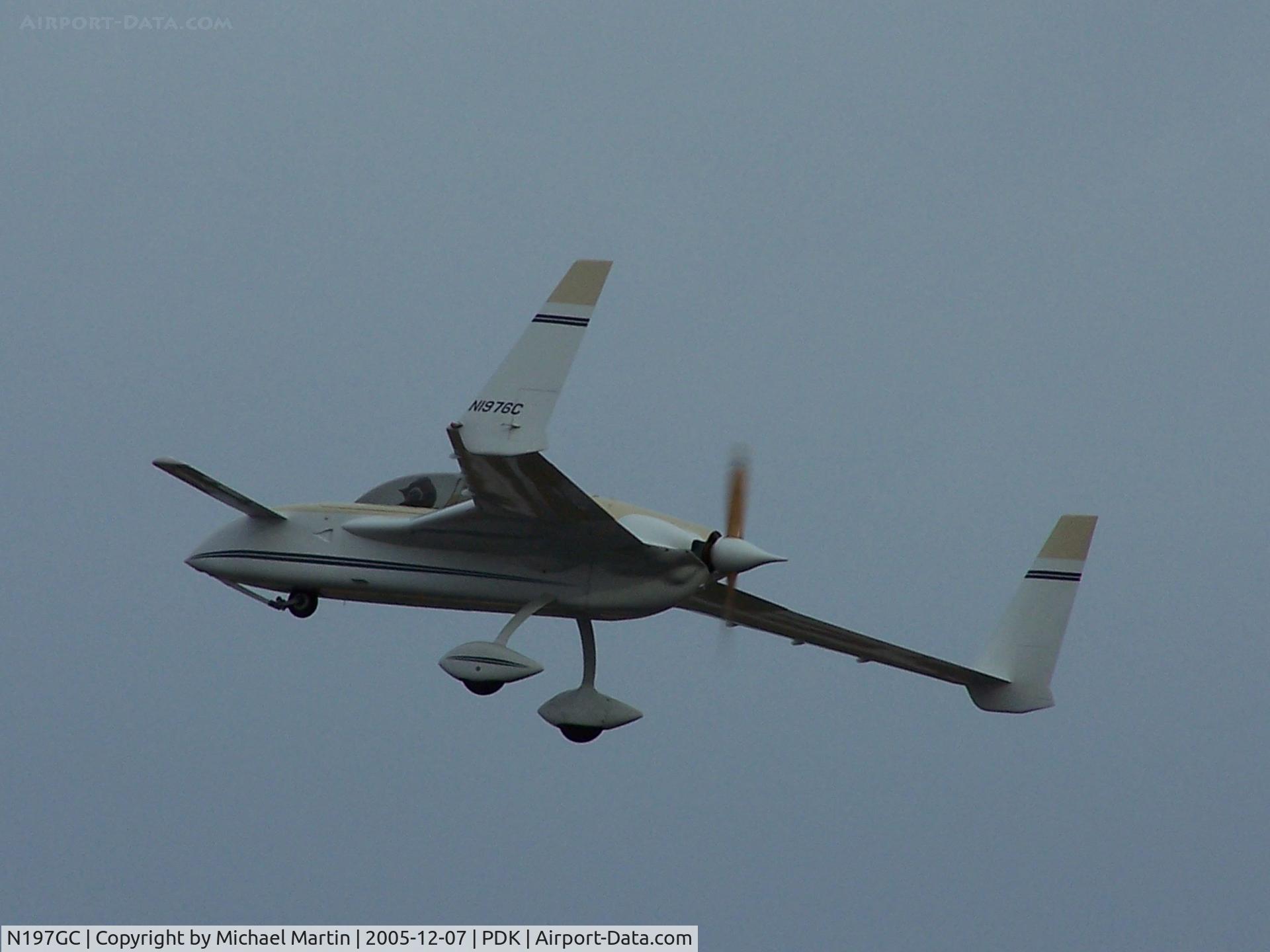 N197GC, 1982 Rutan Long-EZ C/N 197, In flight after leaving PDK