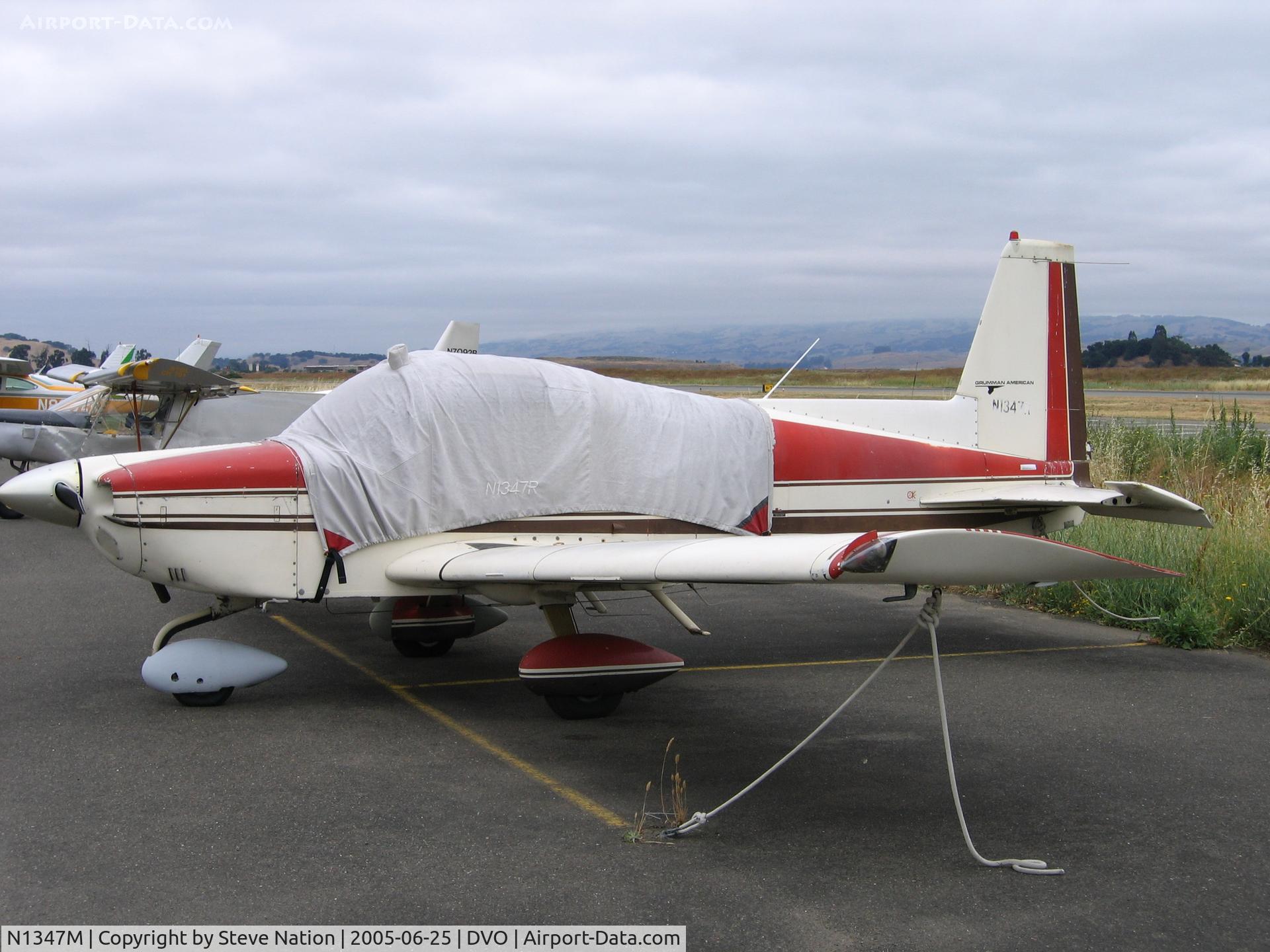 N1347M, 1975 Cessna 182P Skylane C/N 18264291, 1975 Grumman American AA-5 at Gnoss Field, CA