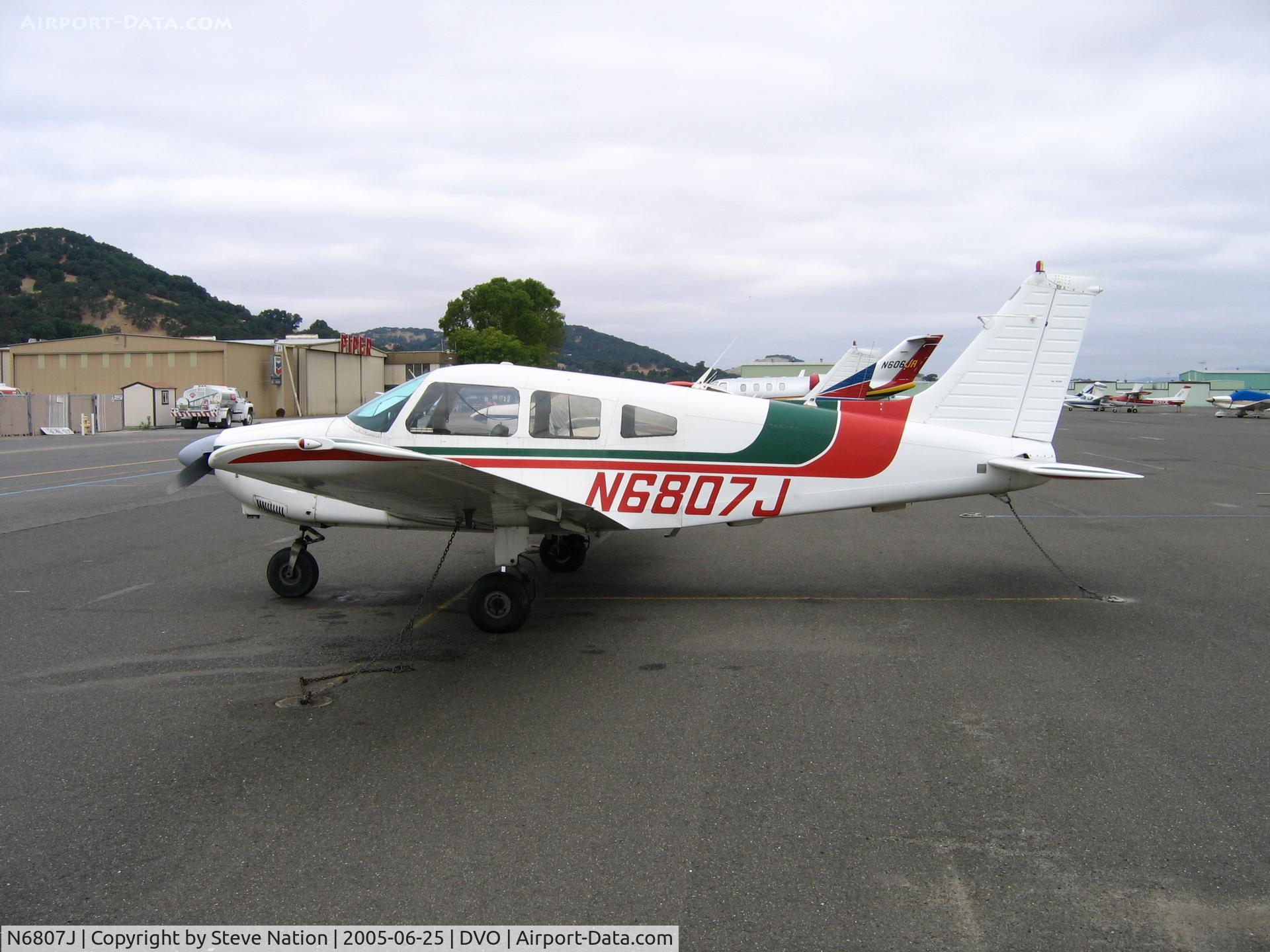 N6807J, 1976 Piper PA-28-181 C/N 28-7690399, Shed Air 1976 Piper PA-28-181 at Gnoss Field, CA