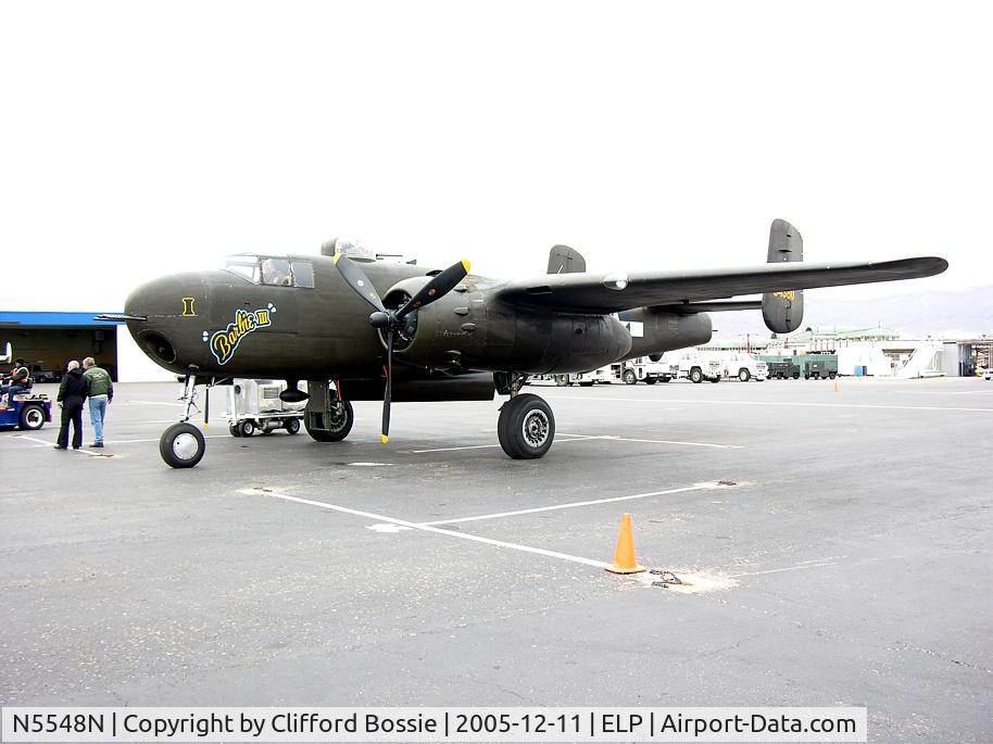 N5548N, 1943 North American B-25H Mitchell C/N 98-21107, Weary Warriors Squadron B-25H 43-4106 out in the cold