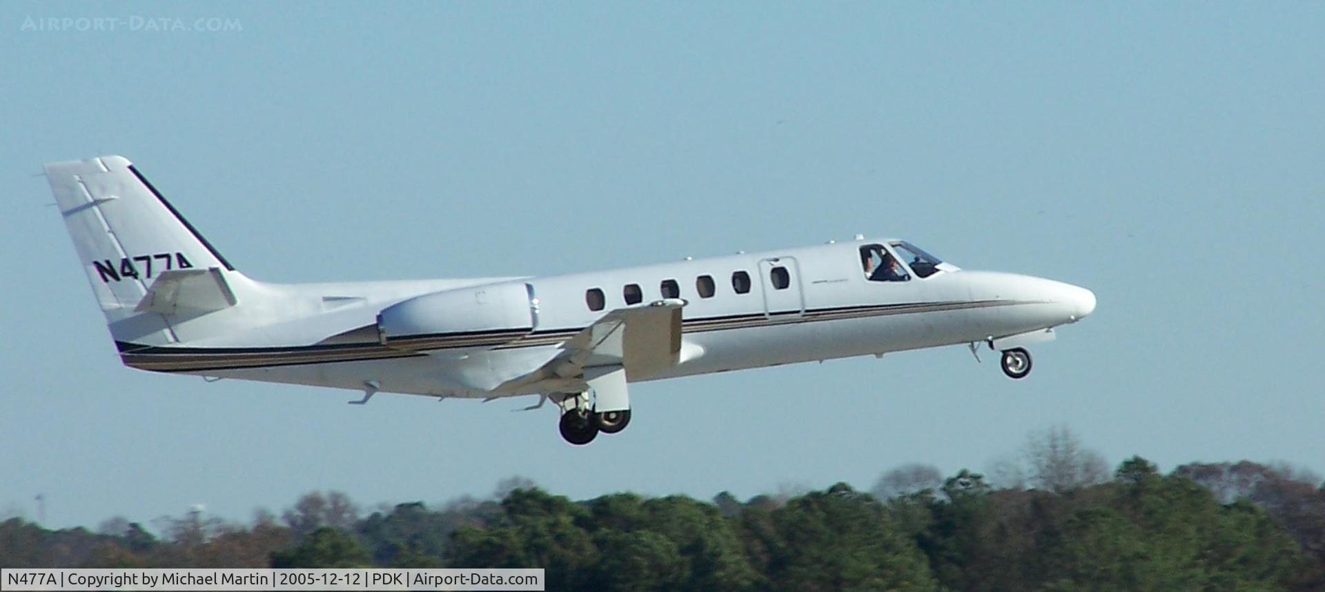 N477A, 1979 Cessna 550 C/N 550-0374, Departing PDK on 20L