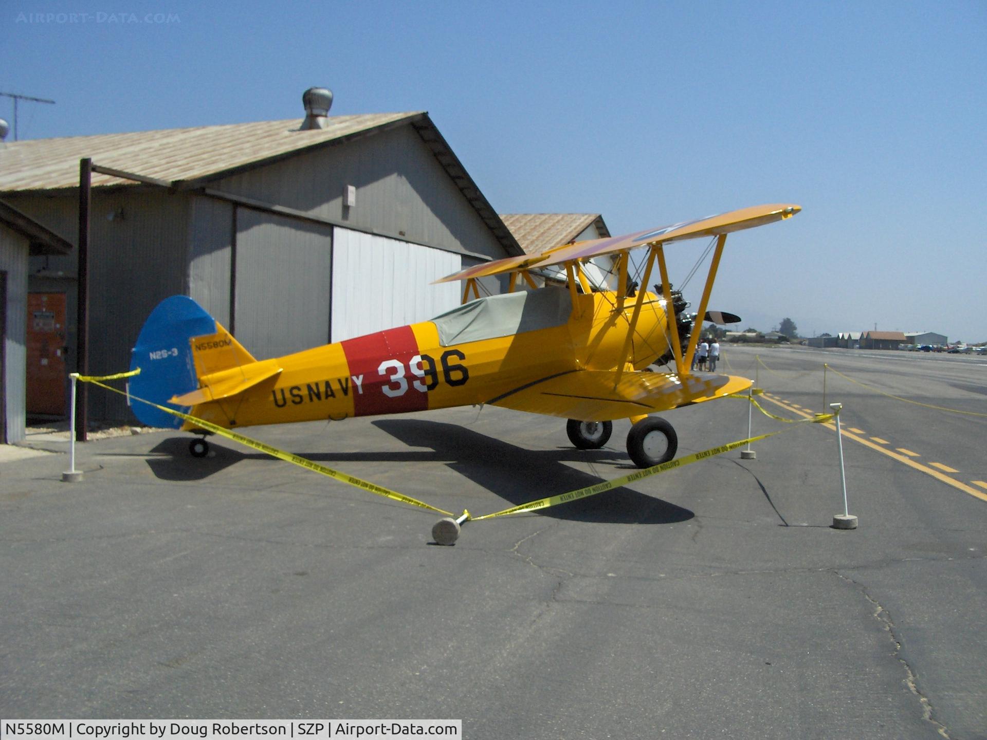 N5580M, 1943 Boeing B75N1 C/N 75-7755, 1943 Boeing Stearman B75N1 as N2S-3 Continental W670 radial