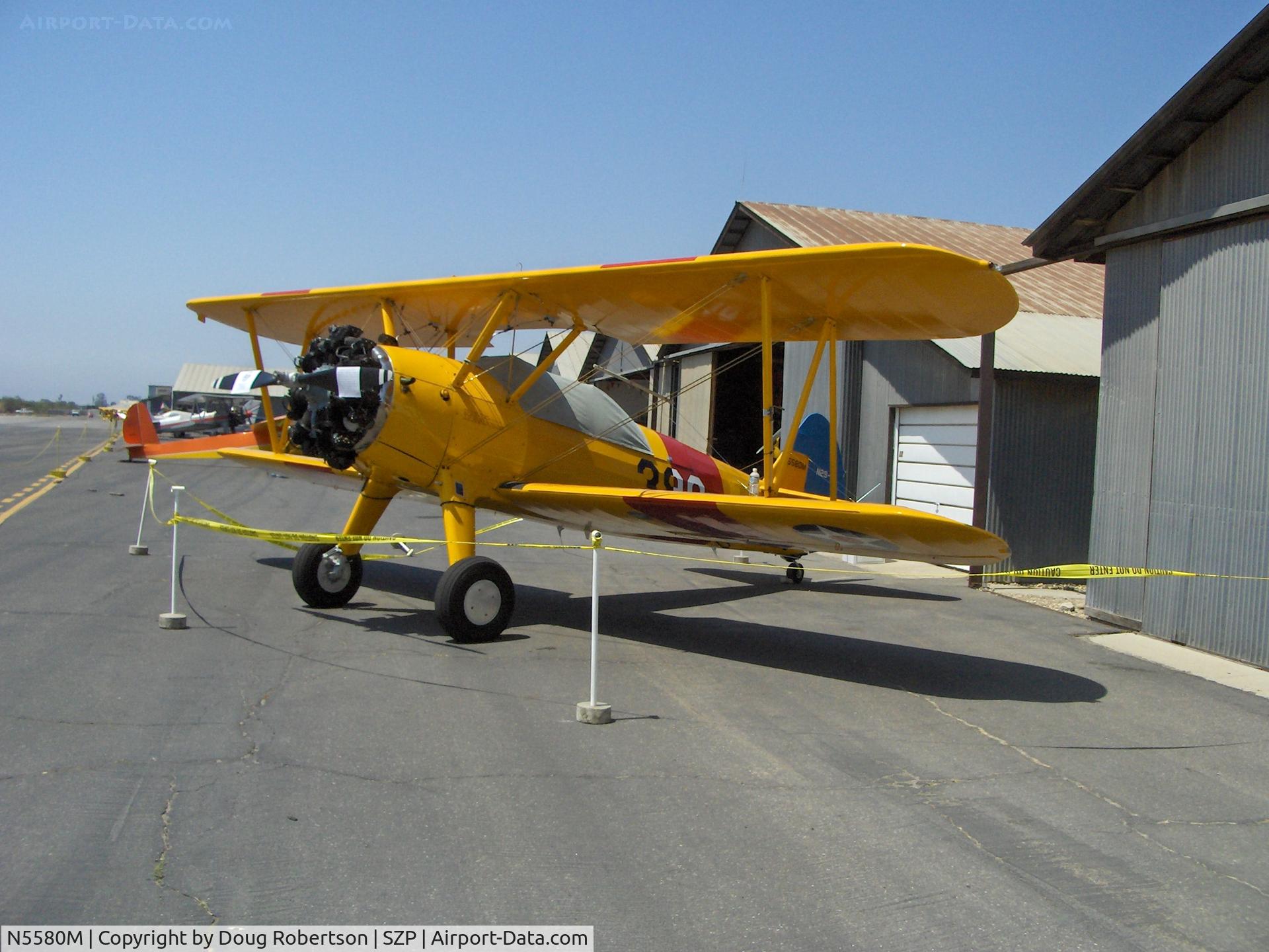 N5580M, 1943 Boeing B75N1 C/N 75-7755, 1943 Boeing Stearman B75N1 as N2S-3 Continental W670 radial