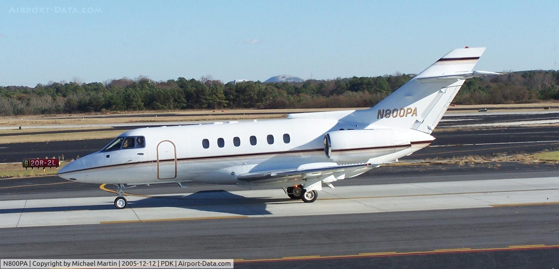 N800PA, British Aerospace BAe.125 Series 800A C/N 258162, Taxing to Runway 20L