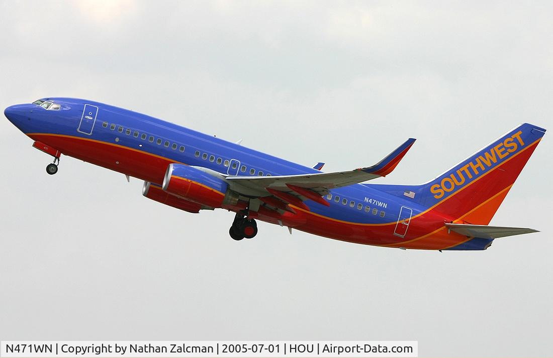 N471WN, 2004 Boeing 737-7H4 C/N 32471, Takeoff from William P. Hobby Airport, Houston TX