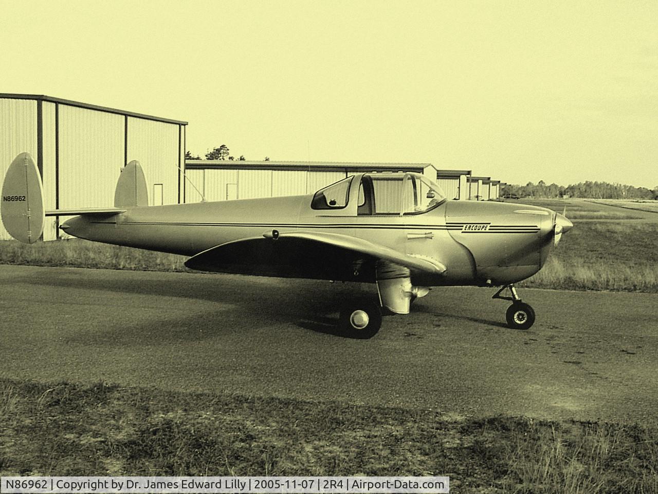 N86962, 1945 Erco 415C Ercoupe C/N 135, Parked in Milton, Florida