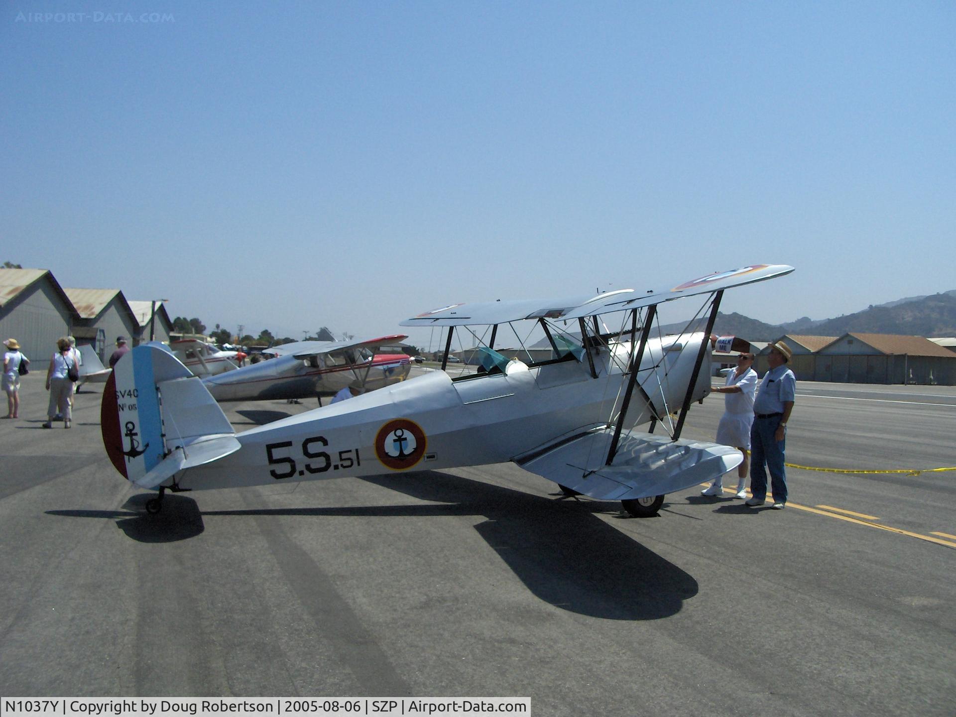 N1037Y, 1947 Stampe-Vertongen SV-4C C/N 1051, 1947 Societe Stampe et Renard S.V.4C, Renault H.P03 140 Hp, Experimental class, French Navy & Tricolor, Belgian 4B replacement version of DeHavilland DH.82 Tiger Moth with conversion to French 4C version  open cockpits, Clear?