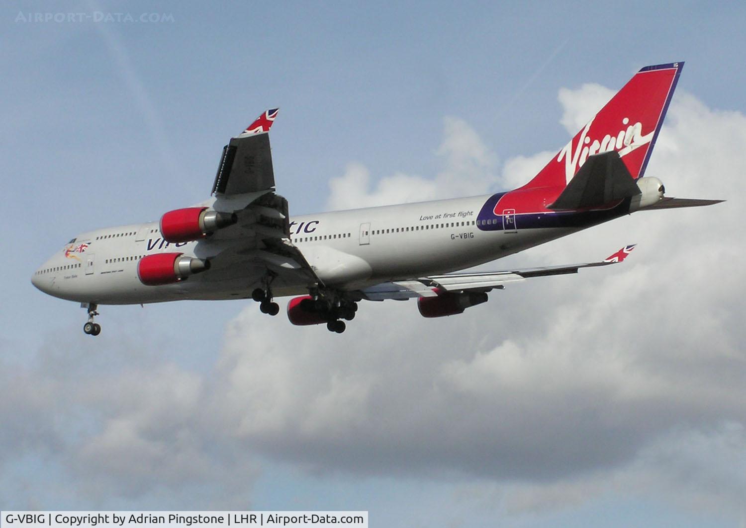 G-VBIG, 1996 Boeing 747-4Q8 C/N 26255, Virgin Atlantic Airways Boeing 747-400 