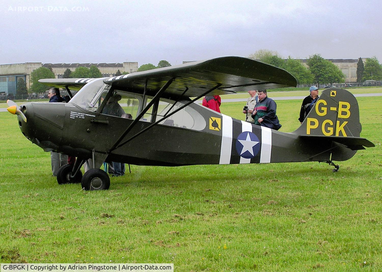G-BPGK, 1956 Aeronca 7AC Champion C/N 7AC-7187, 1948 Aeronca 7AC Champion (G-BPGK) at Hullavington Airfield, Wiltshire, England in May 2005