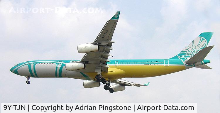 9Y-TJN, 1995 Airbus A340-313 C/N 093, An Airbus A340-300 of British West Indian Airways
