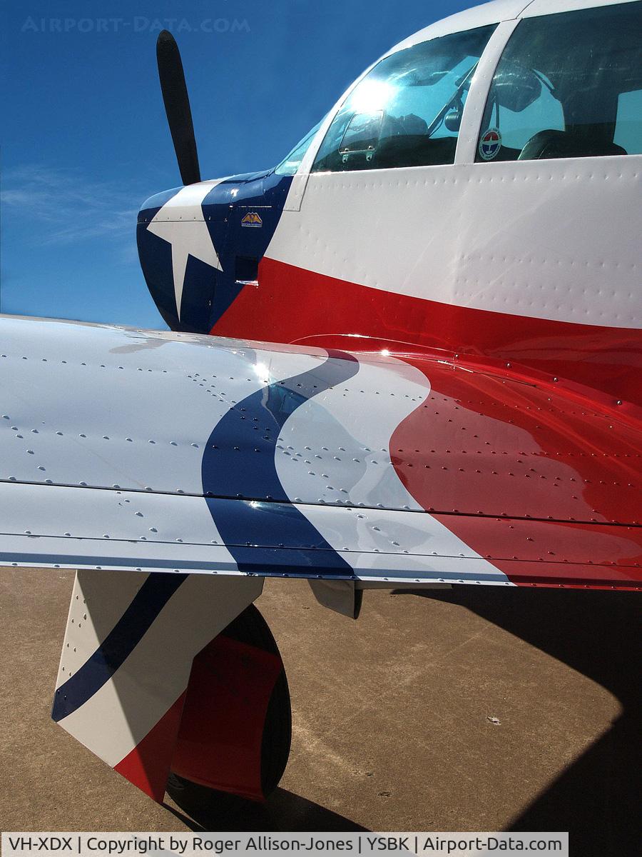 VH-XDX, 1980 Mooney M20K C/N 25-0386, At Bankstown, NSW, Australia