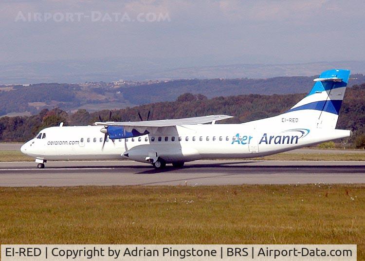 EI-RED, 1993 ATR 72-202 C/N 373, ATR-72 of the Irish airline Aer Arran (EI-RED) landing at Bristol Airport, Bristol, England in September 2003