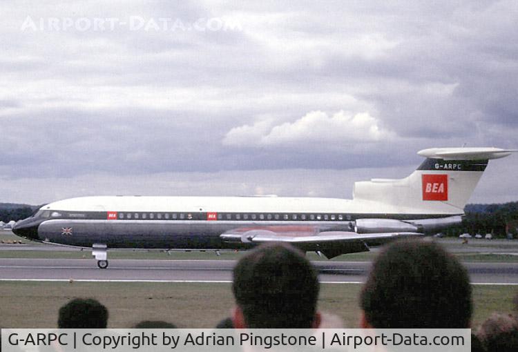 G-ARPC, 1962 De Havilland DH-121 Trident 1C C/N 2103, Hawker-Siddeley Trident at Farnborough Air Show