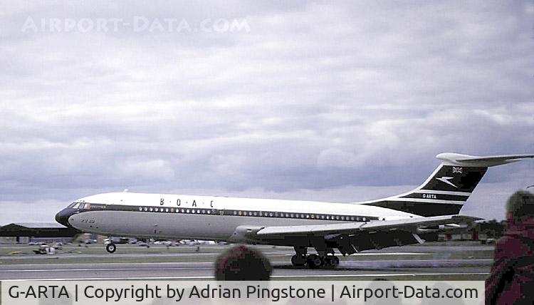 G-ARTA, 1962 Vickers VC10 Srs 1109 C/N 803, Vickers VC-10 (G-ARTA) somewhere in southern England