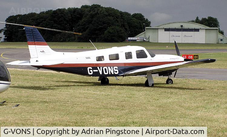 G-VONS, 2000 Piper PA-32R-301T Saratoga II TC Turbo Saratoga C/N 3257155, Piper PA-32R Turbo Saratoga (G-VONS), manufactured in 2000, at Kemble Airfield, Gloucestershire, England in June 2004.