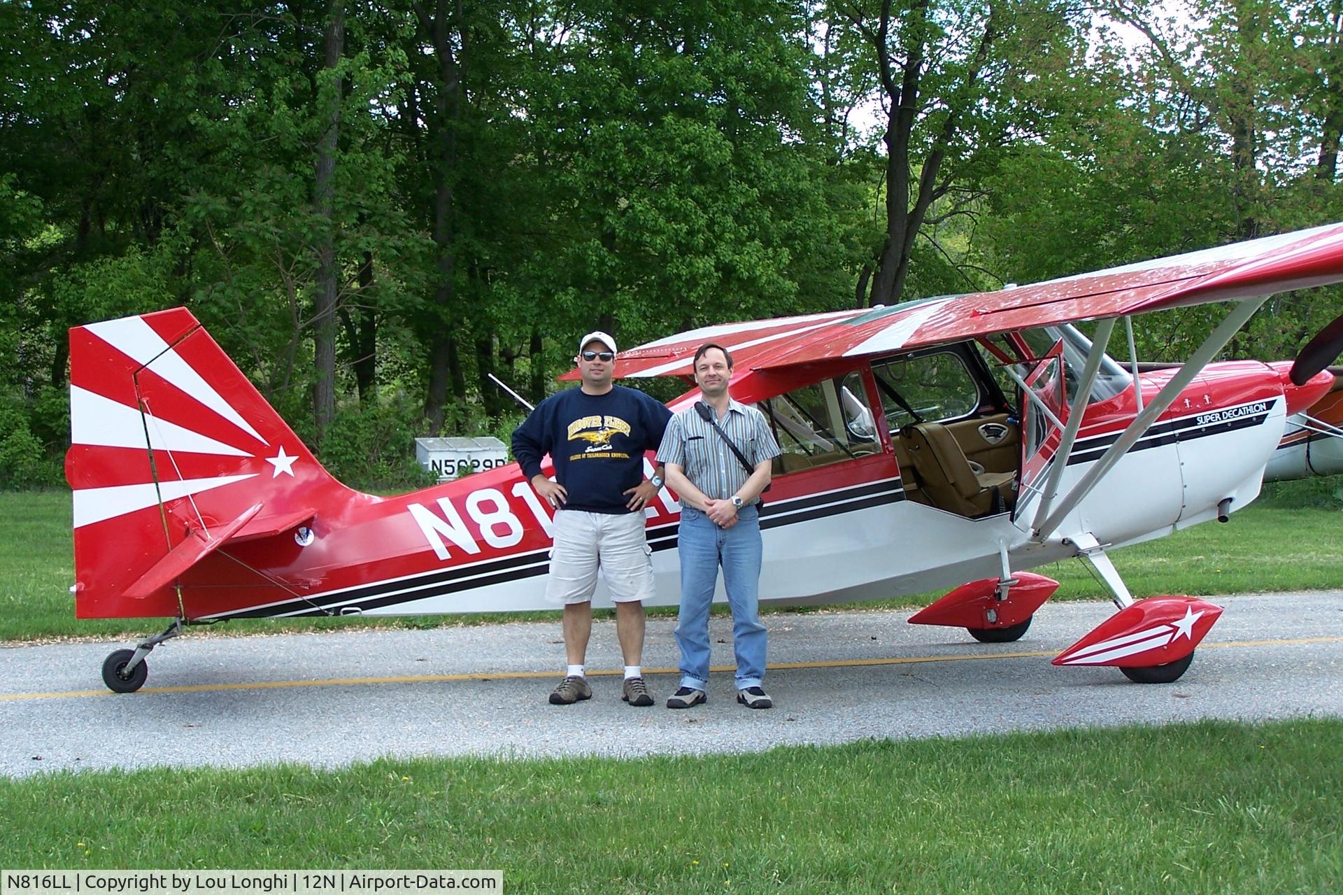 N816LL, 2003 American Champion 8KCAB Super Decathlon C/N 913-2003, Arrival Andover Airport (12N)
