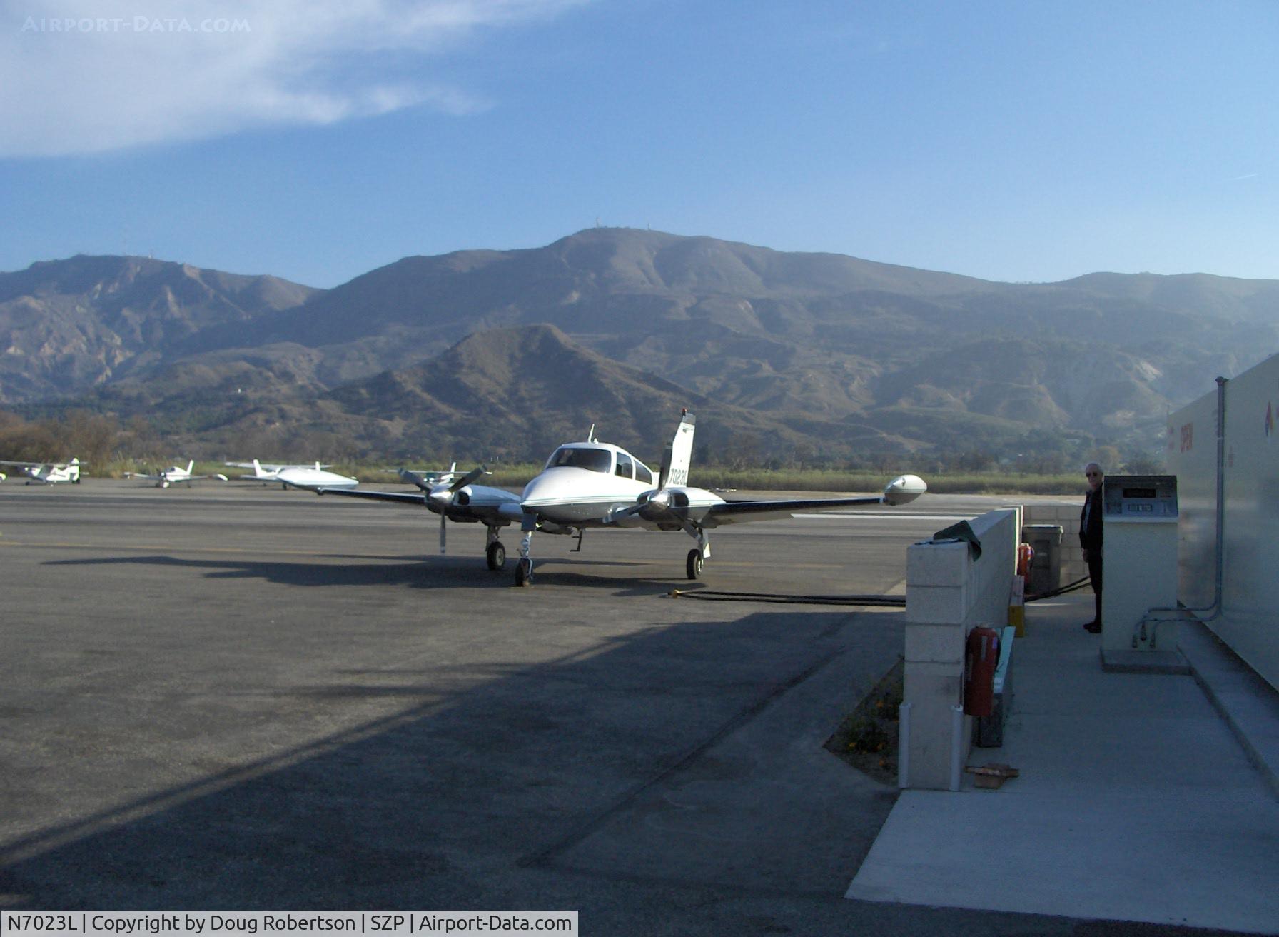 N7023L, 1966 Cessna 310K C/N 310K0123, 1966 Cessna 310K, two Continental IO-470s 260 Hp each, at Fuel Dock