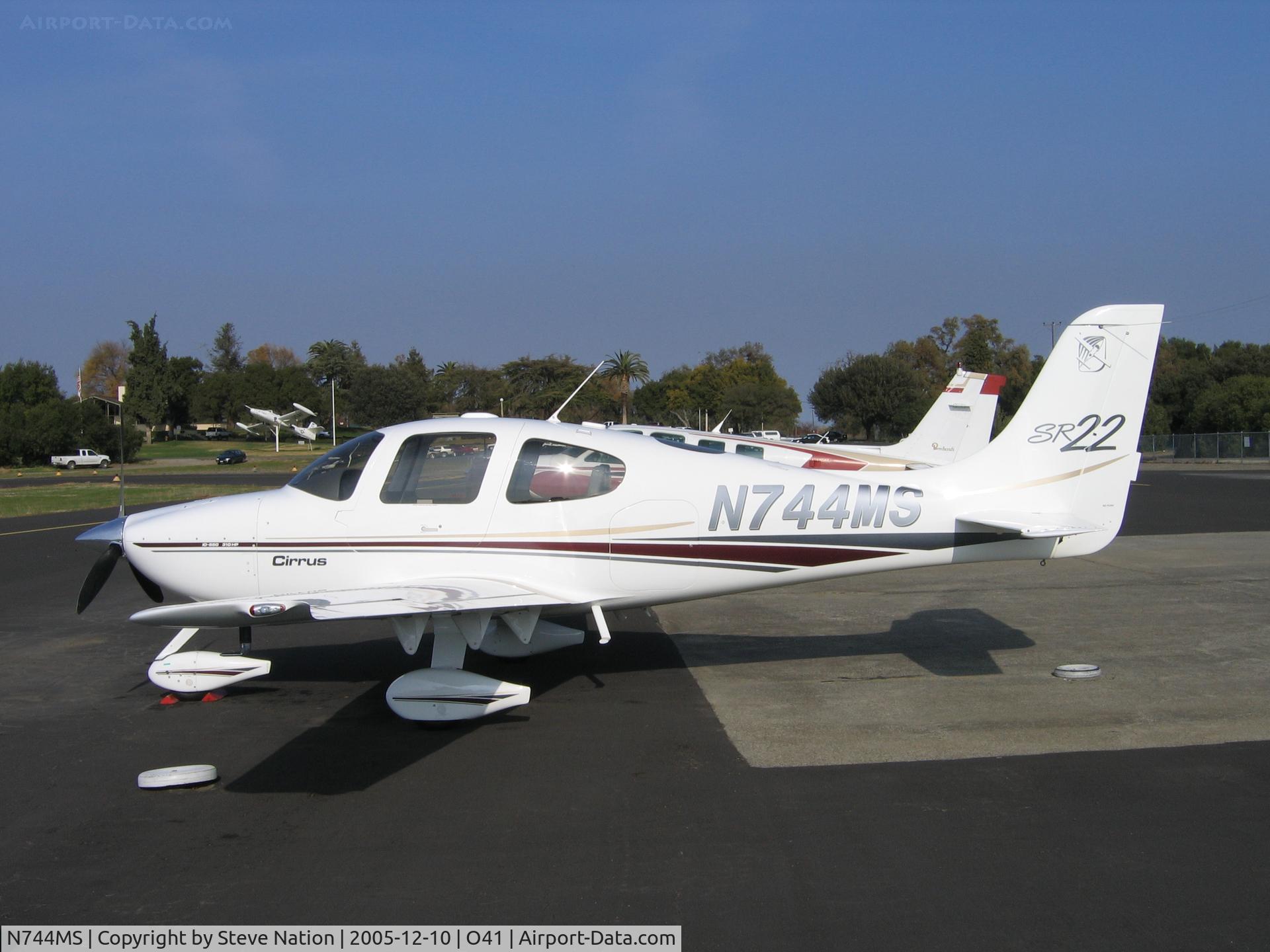 N744MS, 2002 Cirrus SR22 C/N 0204, Sierra Properties 2002 Cirrus Design SR22 at Woodland-Watts Airport, CA